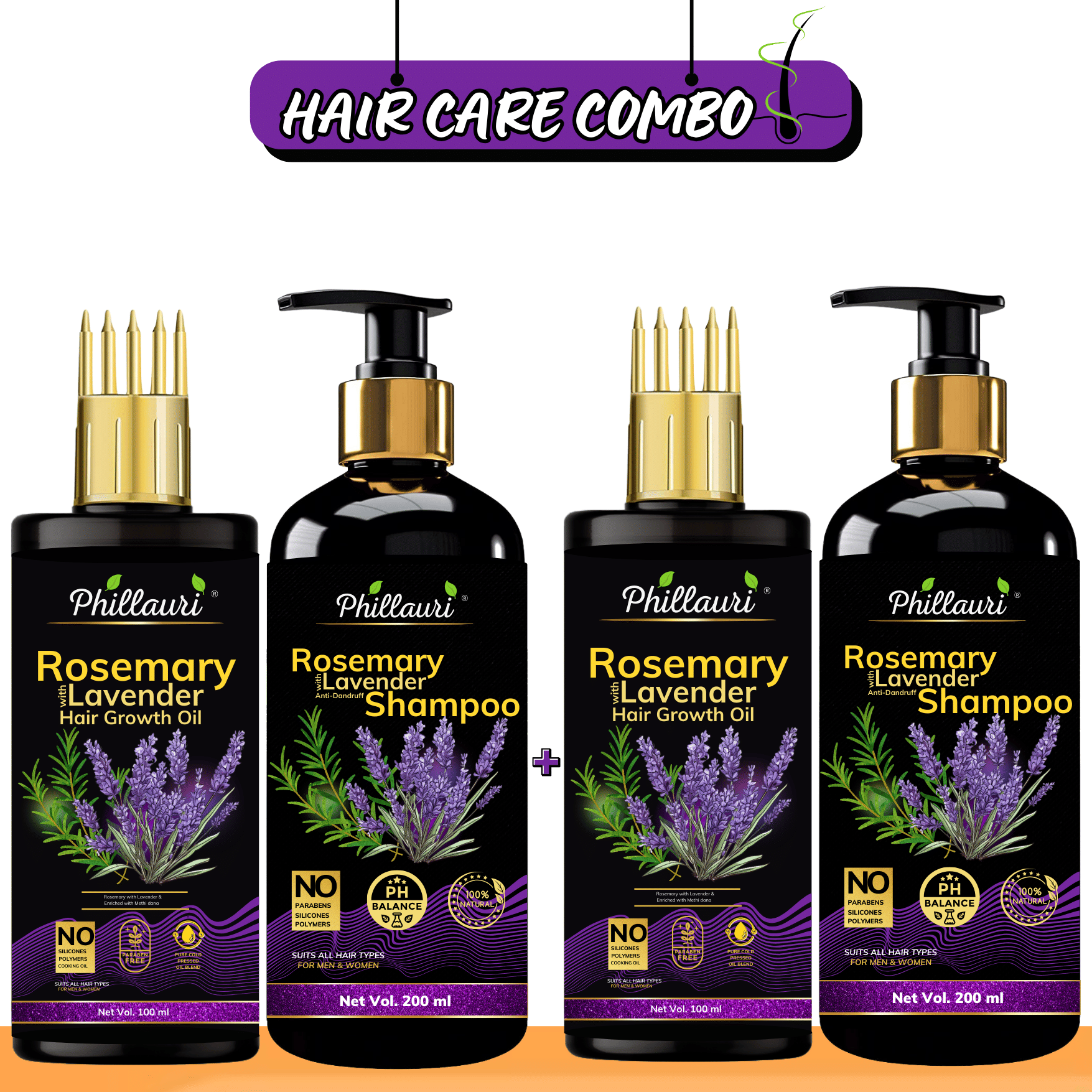 Phillauri - Anti Hair Fall Rosemary Oil 600 ml ( Pack of 2 )