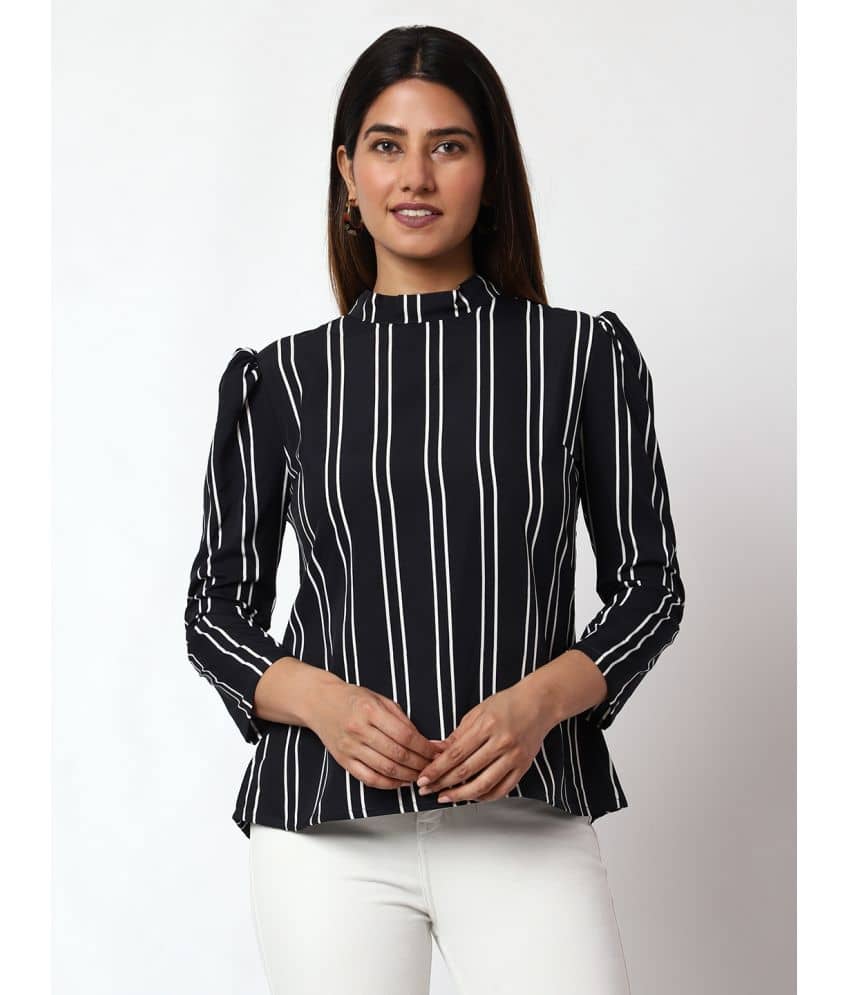Prettify - Black Crepe Women's Regular Top ( Pack of 1 )