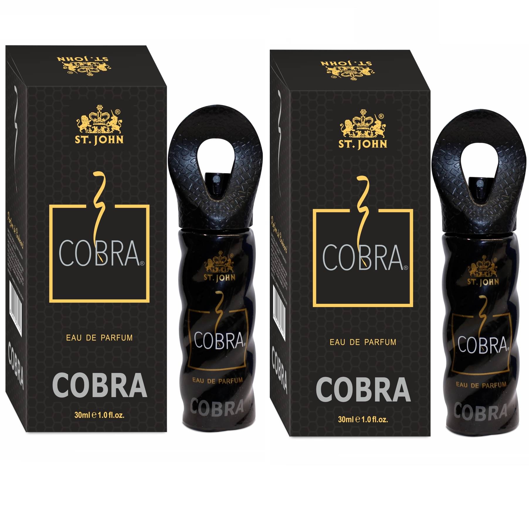 ST.JOHN Cobra Perfume 30ml Each , Long Lasting Perfume for Men (60ml) - Pack of 2 ST.JOHN Cobra Perfume 30ml Each , Long Lasting Perfume for Men (60ml) - Pack of 2