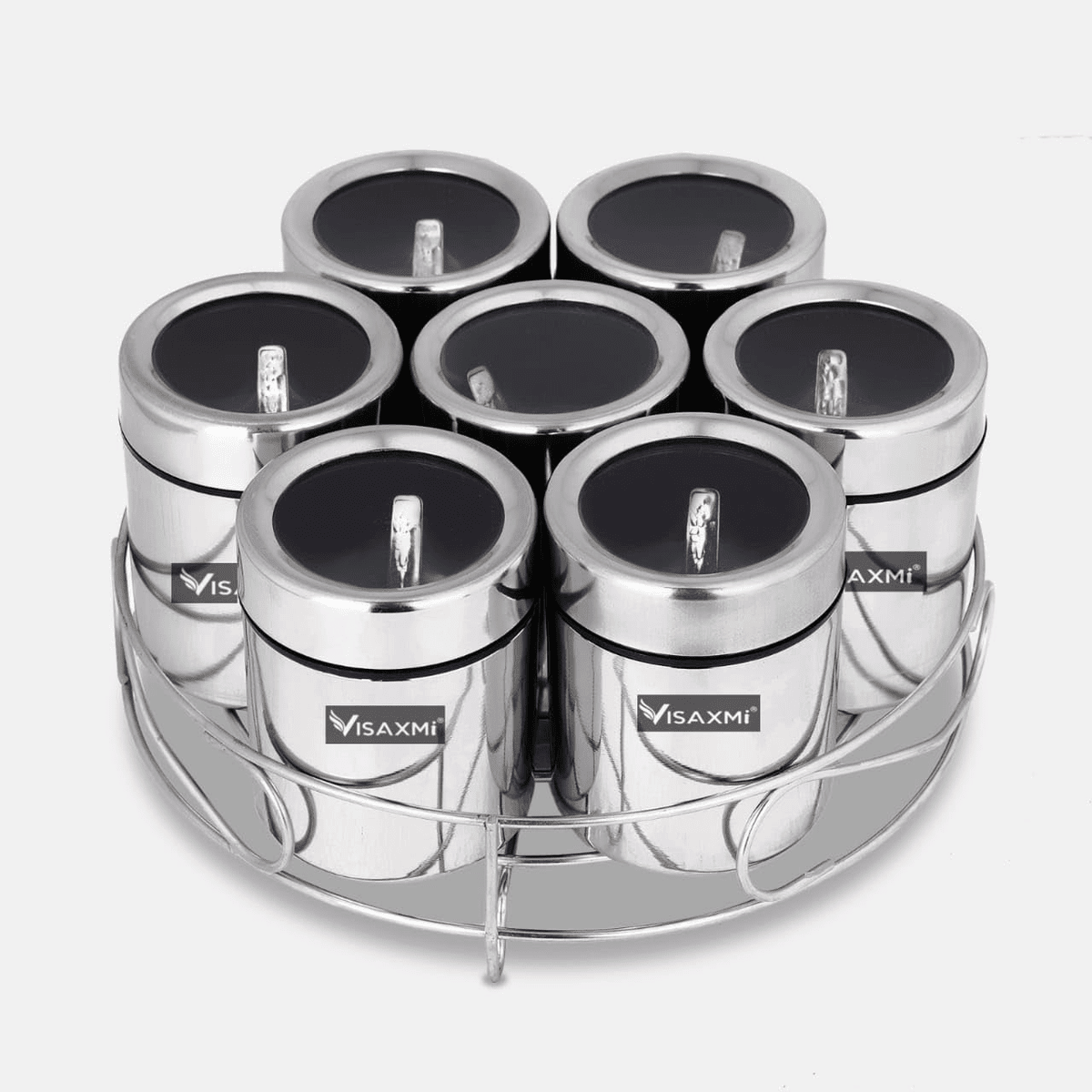     			Visaxmi Steel Silver Spice Container ( Set of 1 )