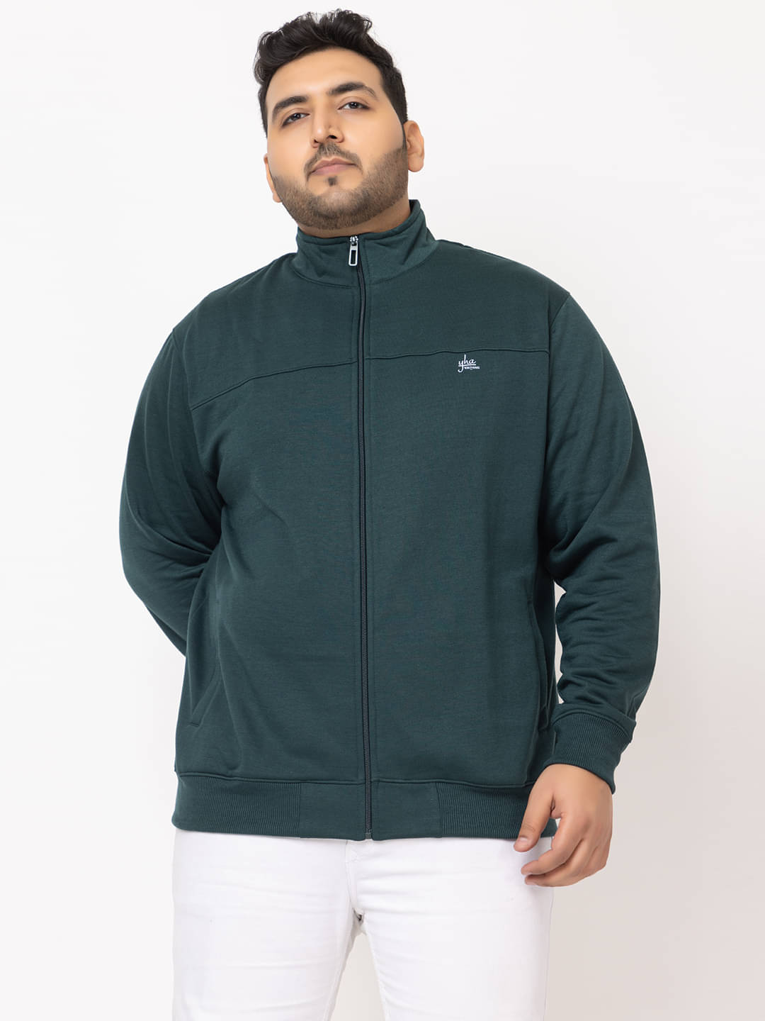 YHA Fleece Men's Casual Jacket - Green ( Pack of 1 ) YHA Fleece Men's Casual Jacket - Green ( Pack of 1 )