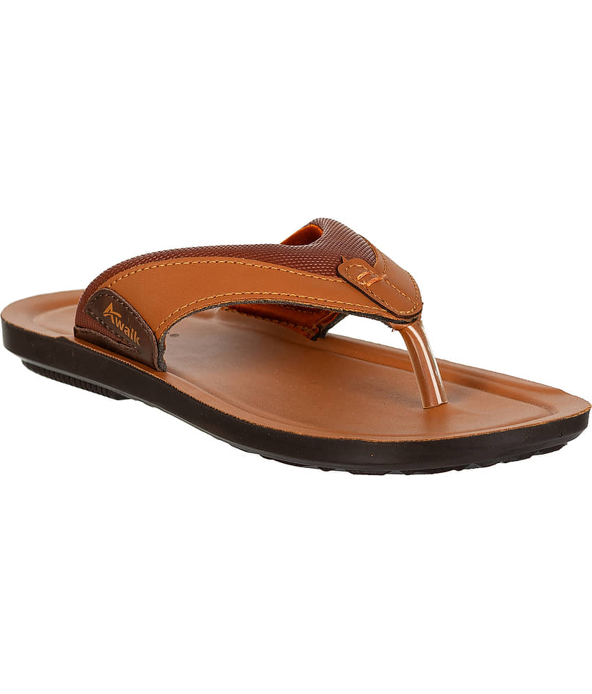 Inblu Tan Men's Thong Flip Flop