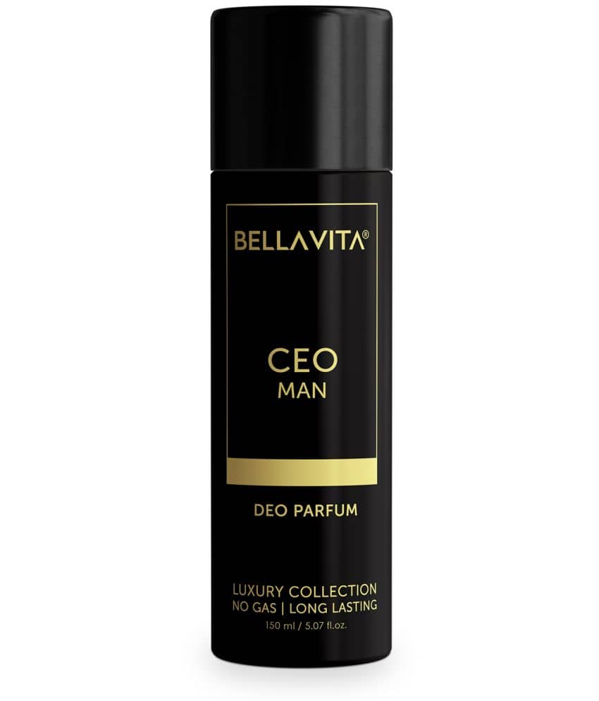 Bella Vita CEO Man Body Perfume 150ml Premium No Gas Deo for Men Long Lasting Office Fragrance with Tonka Agarwood & Sophisticated Masculine Notes
