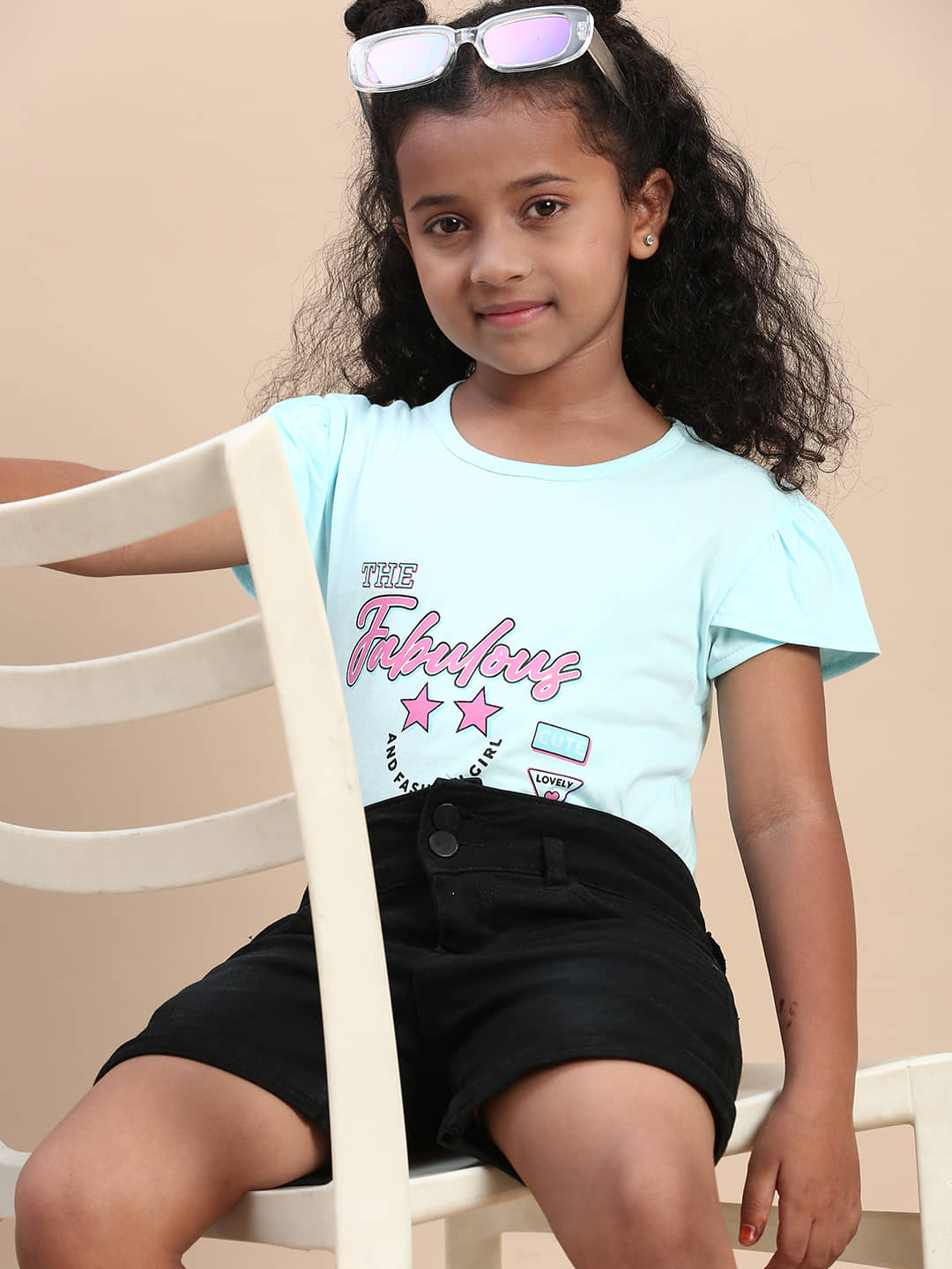 CODEZ - Blue Cotton Blend Girls T-Shirt ( Pack of 1 )