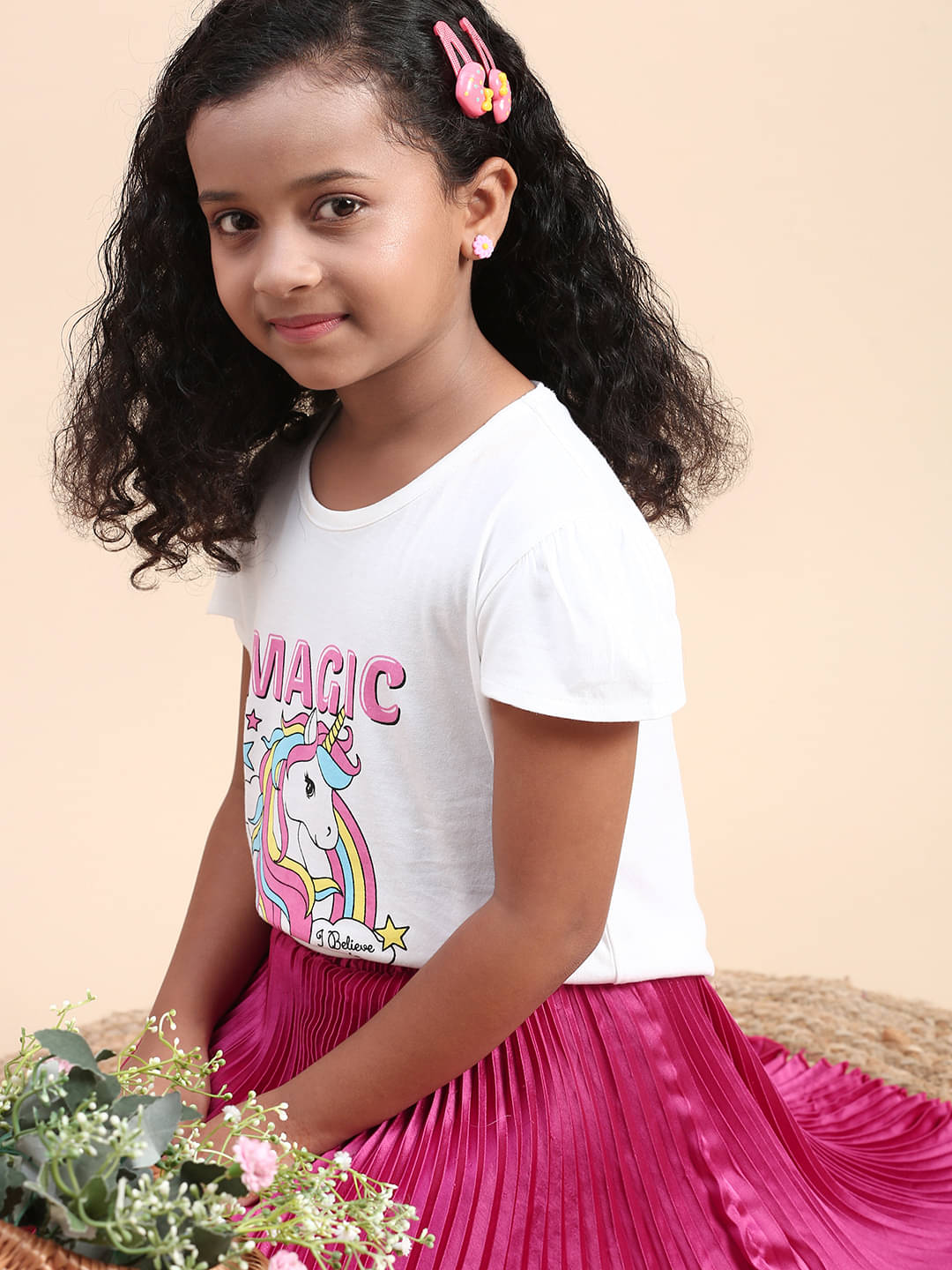     			CODEZ Pack of 1 Girls Cotton Blend T-Shirt ( White )