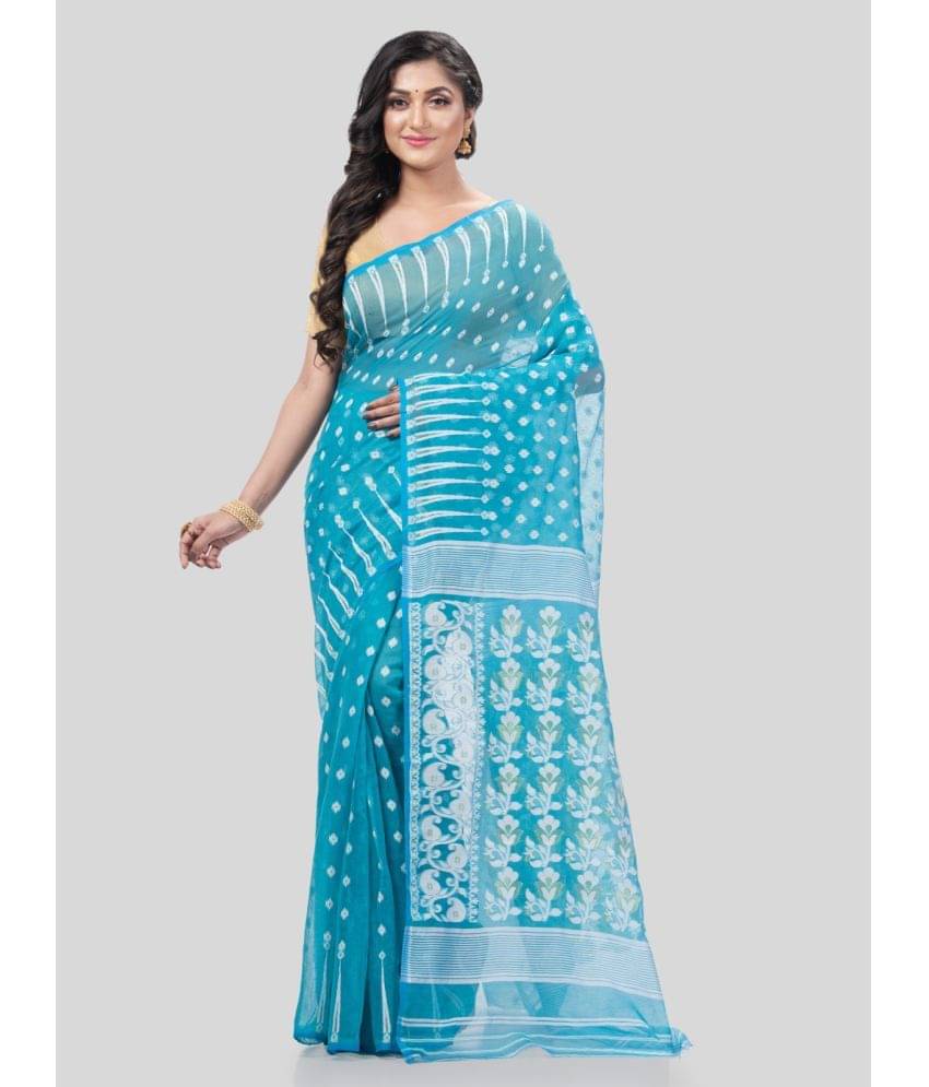 Desh Bidesh Cotton Self Design Saree Without Blouse Piece ( Blue ) Desh Bidesh Cotton Self Design Saree Without Blouse Piece ( Blue )