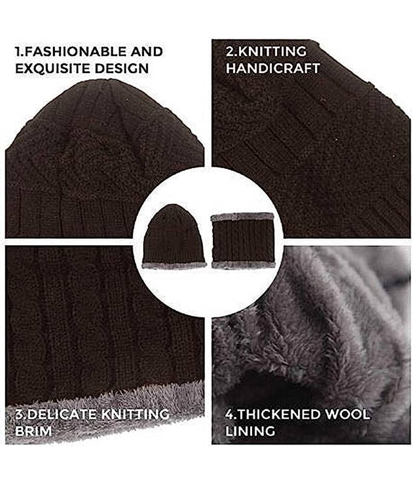 EASTERN CLUB - Brown Woollen Women's Cap ( Pack of 1 )