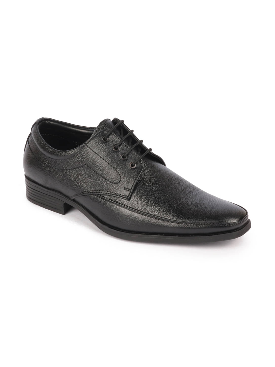     			Fausto - Black Men's Derby Formal Shoes