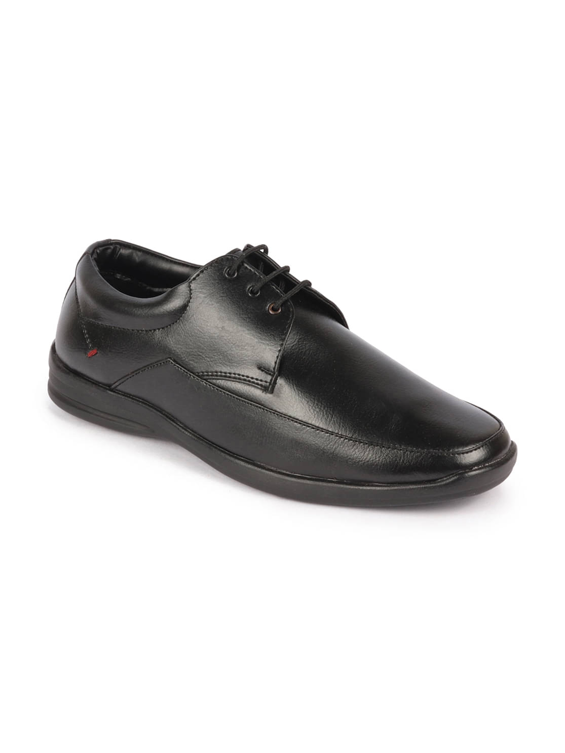     			Fausto - Black Men's Derby Formal Shoes
