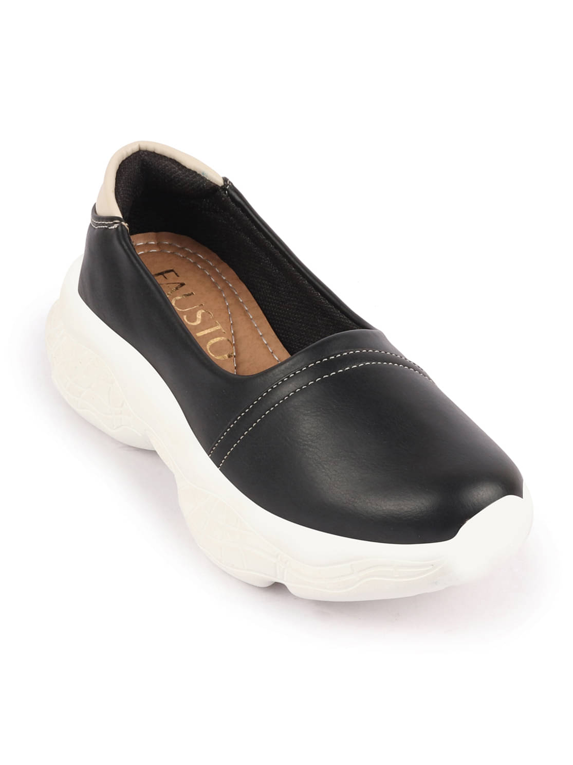 Fausto - Black Women's Slip On     			Fausto - Black Women's Slip On