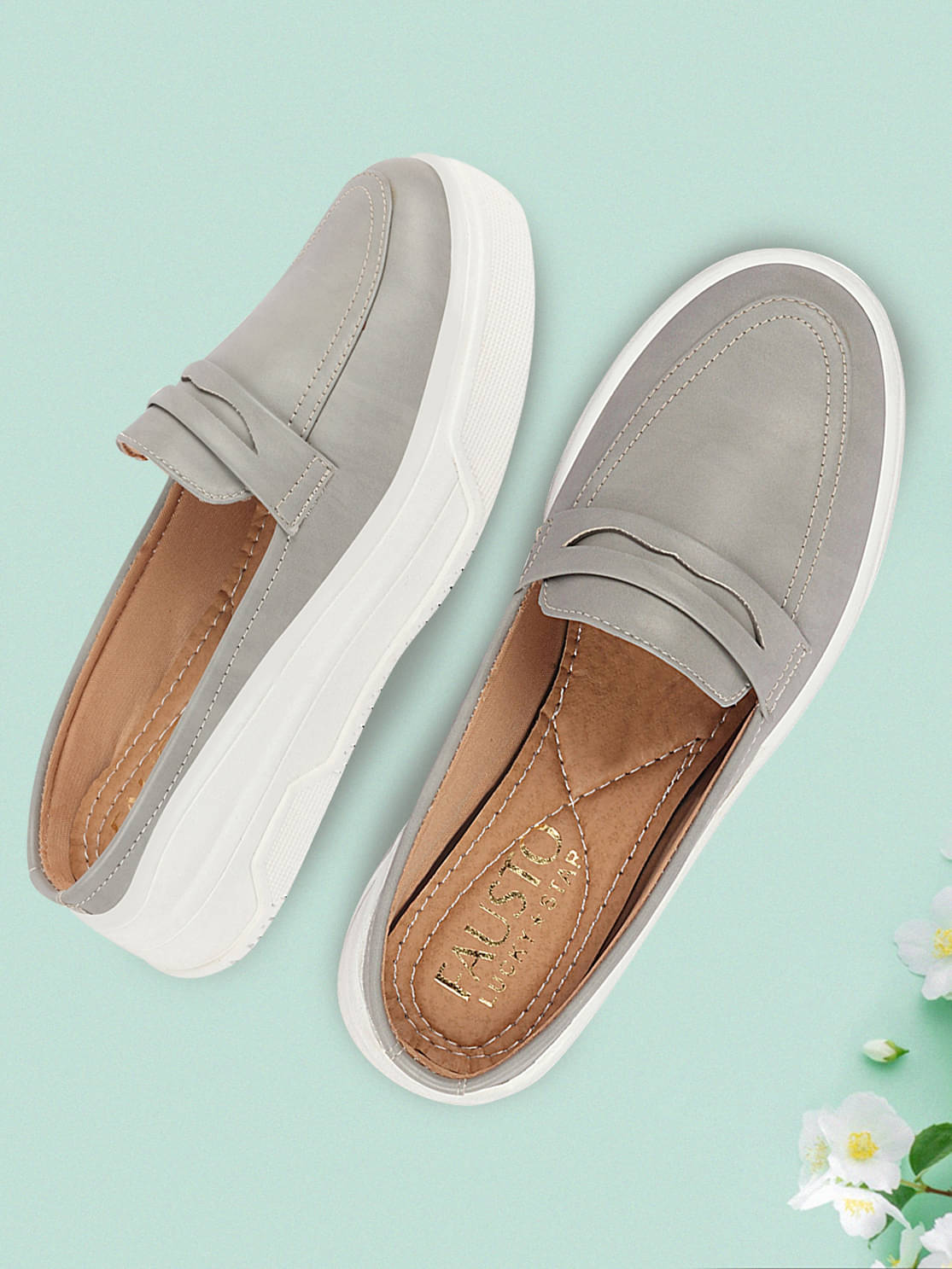 Fausto Gray Women's Slip On Fausto Gray Women's Slip On