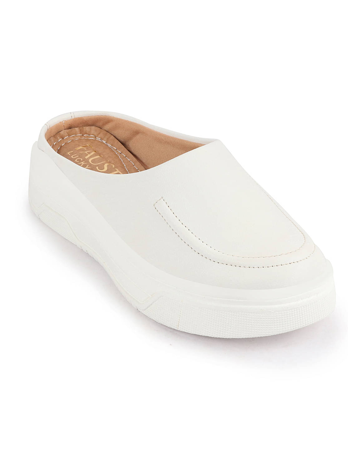Fausto - White Women's Slip On     			Fausto - White Women's Slip On