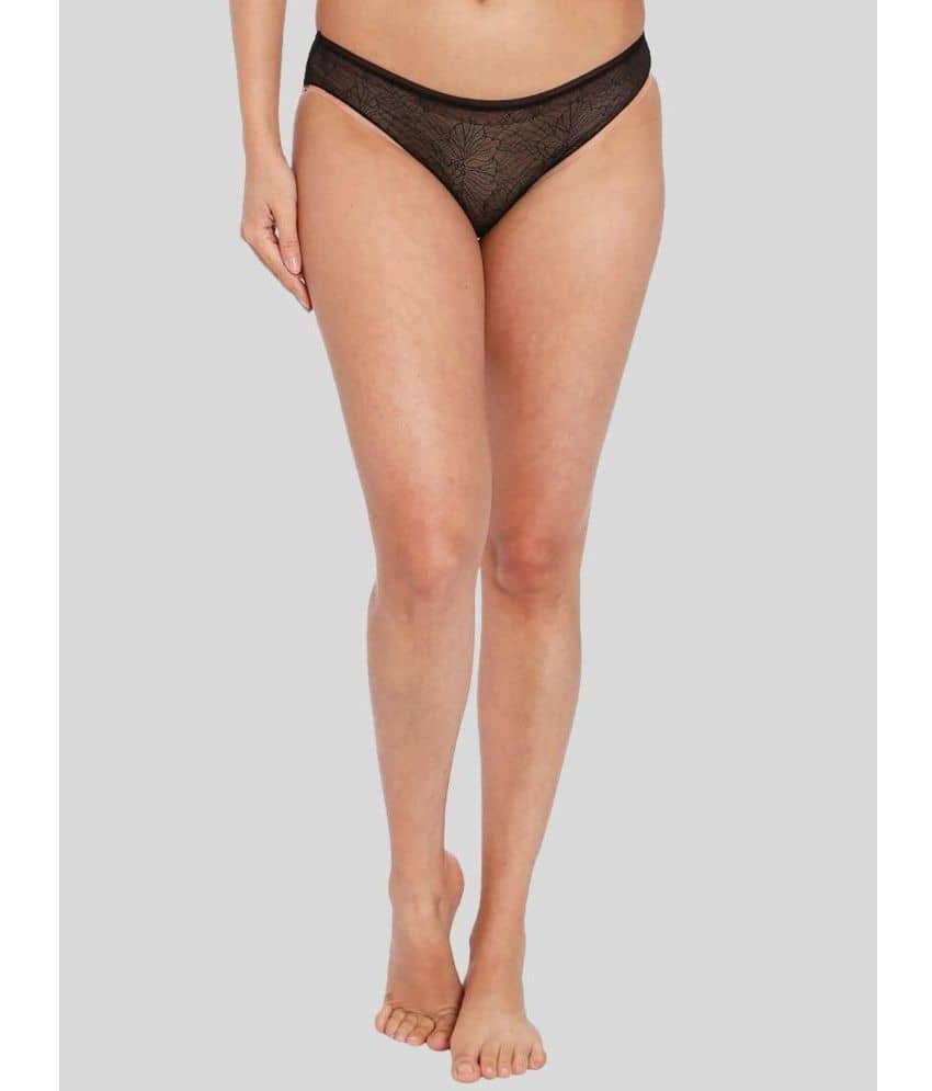 ILRASO Lace Self Design Women's Bikini ( Dark Grey )