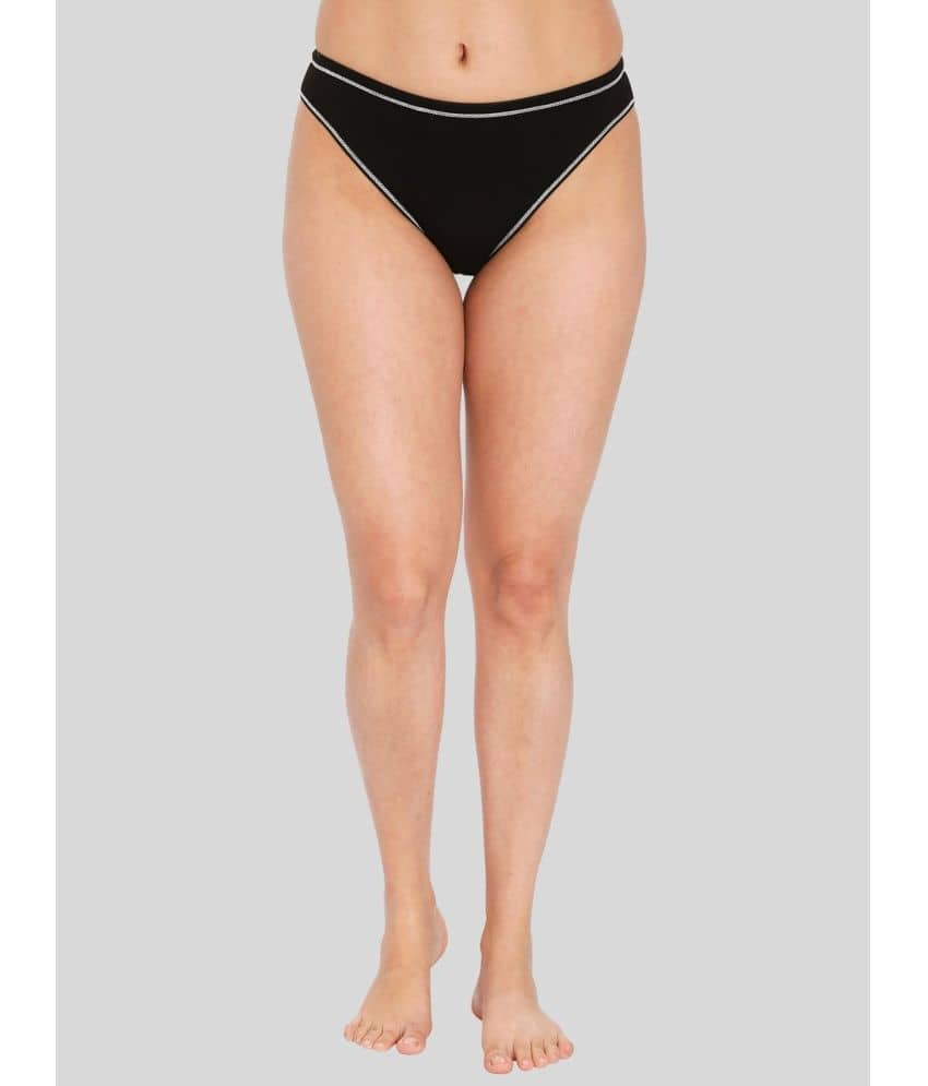 ILRASO Modal Solid Women's Bikini ( Black )