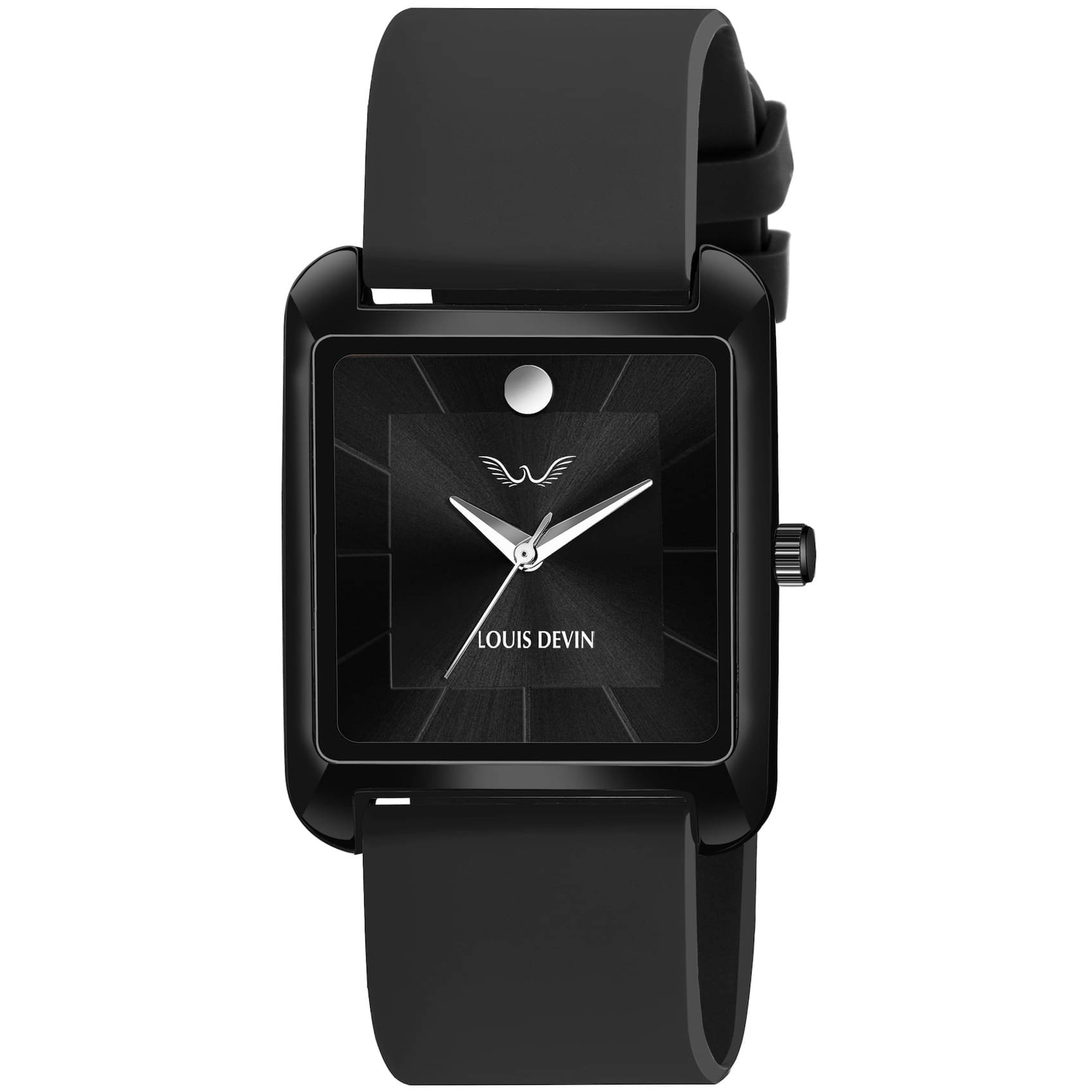     			LOUIS DEVIN - Black Silicon Analog Men's Watch