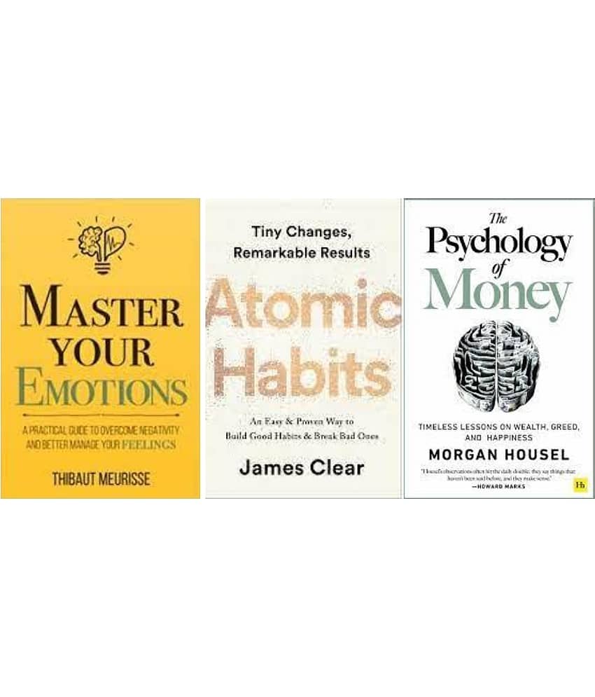 Master Your Emotions + Atomic Habits + The Psychology of Money - Stationery | Buy online on ZillyBuy