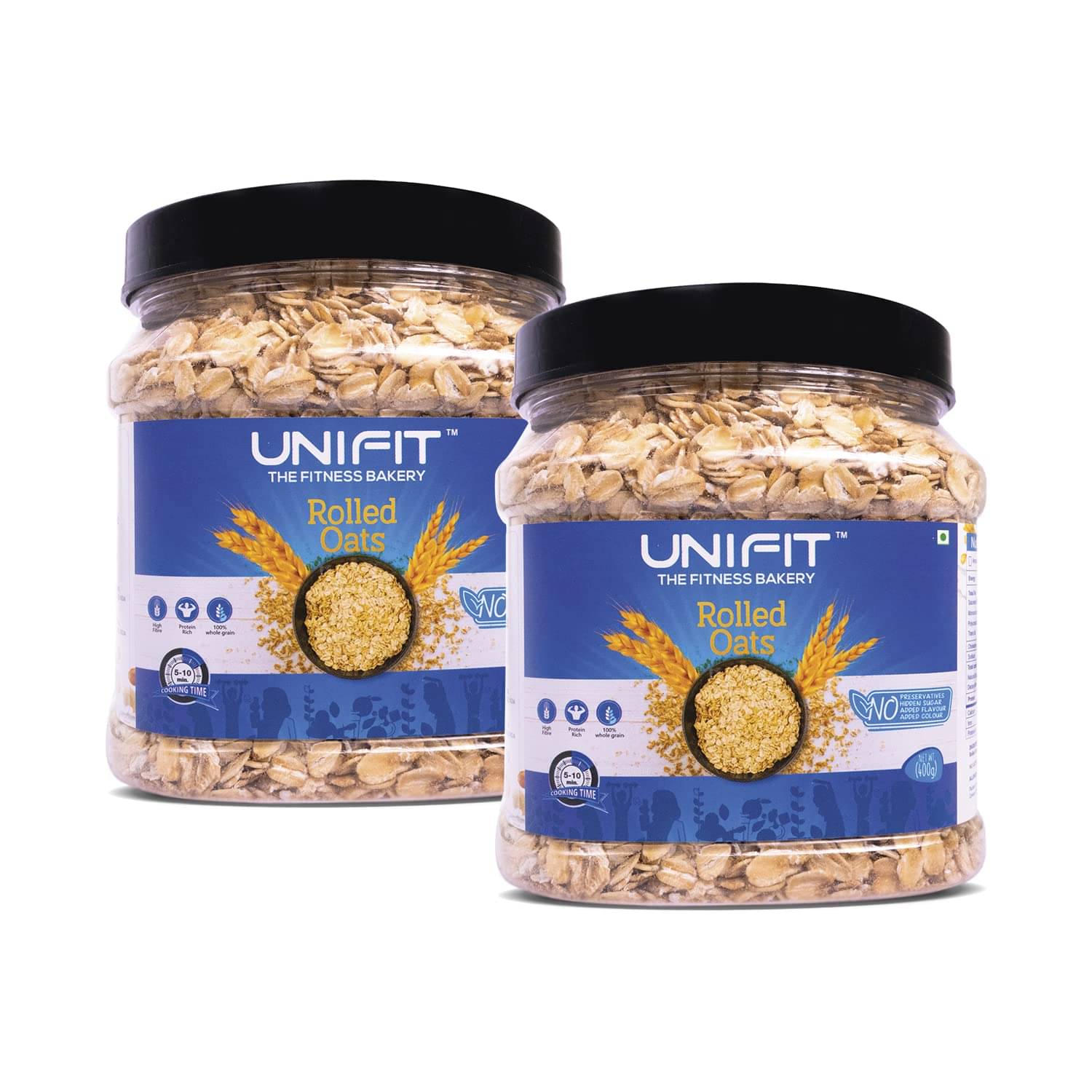 UNIFIT Rolled Oats Healthy Breakfast Rich Source of Protein & High Fiber Oats 800 gm Pack of 2 UNIFIT Rolled Oats Healthy Breakfast Rich Source of Protein & High Fiber Oats 800 gm Pack of 2