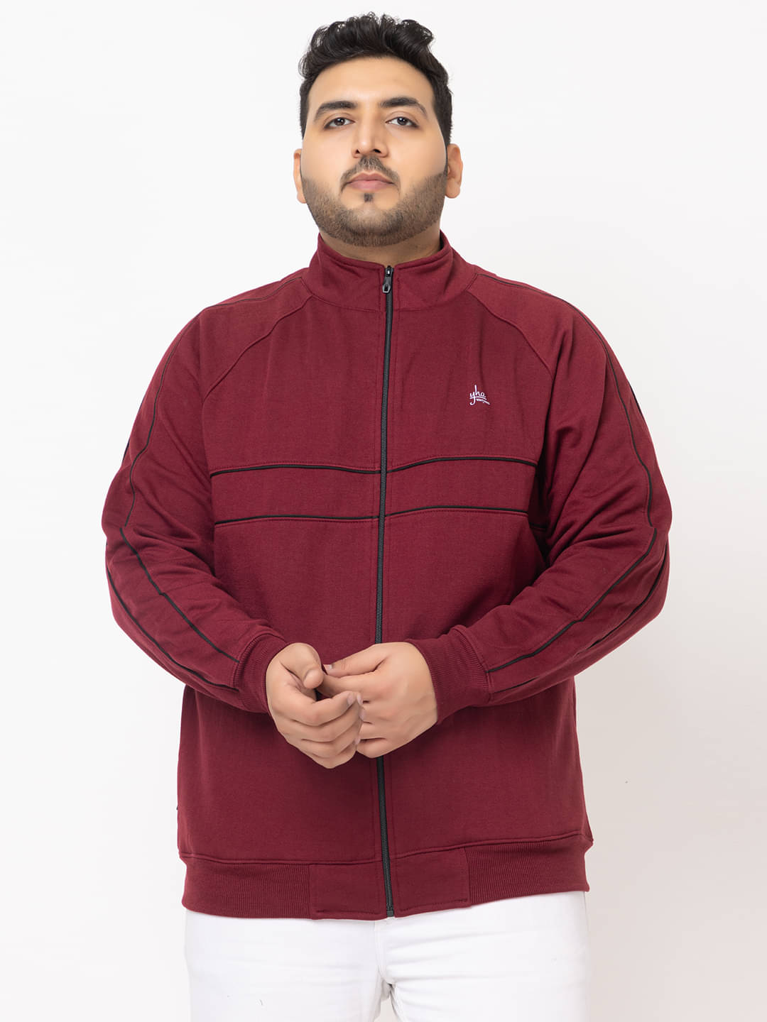     			YHA Fleece Men's Casual Jacket - Maroon ( Pack of 1 )