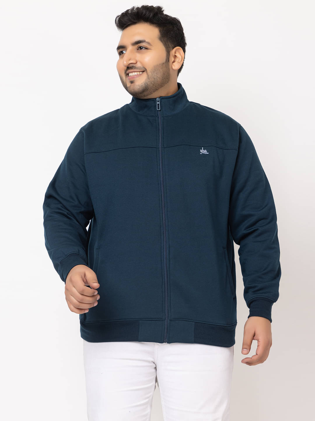     			YHA Fleece Men's Casual Jacket - Teal ( Pack of 1 )