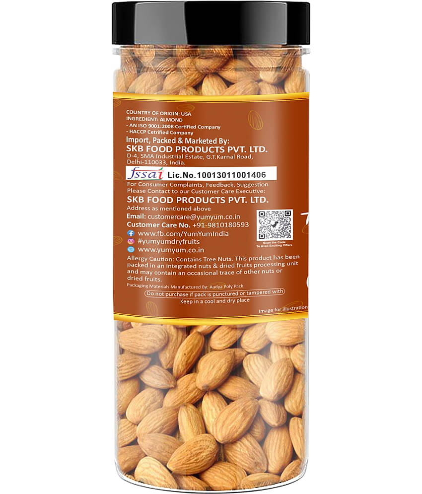 YUM YUM Premium California Almond Badam 150g Almonds (150 g)