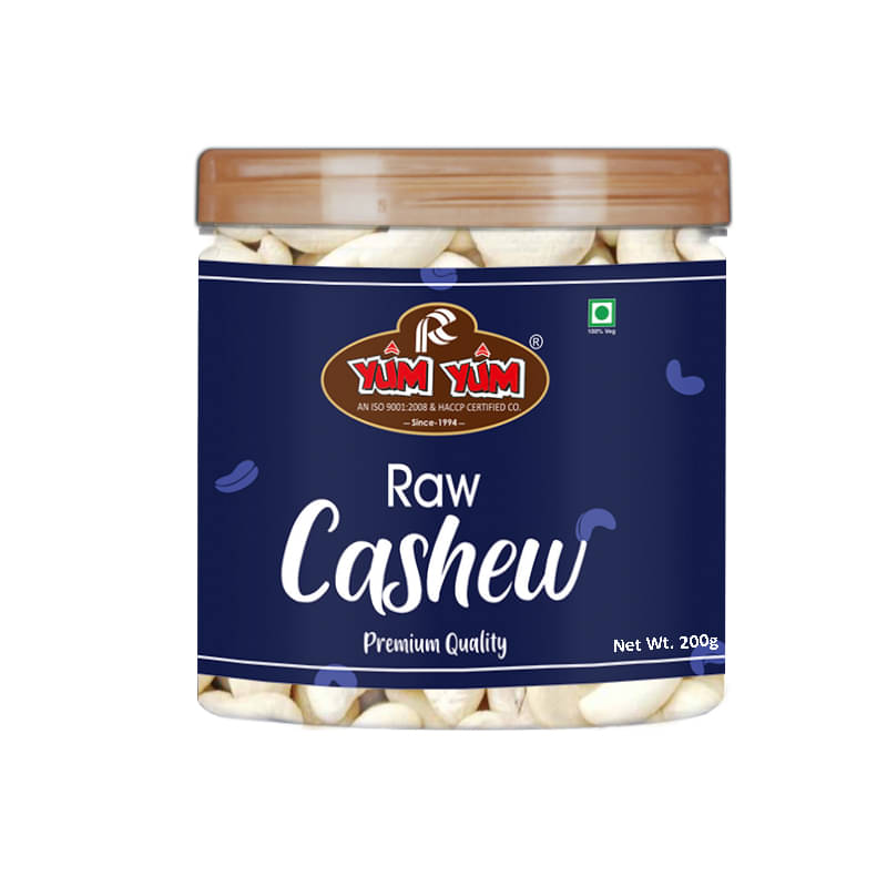 YUM YUM Premium Raw Cashews Nut Kaju 200g Jar Cashews (200 g) YUM YUM Premium Raw Cashews Nut Kaju 200g Jar Cashews (200 g)