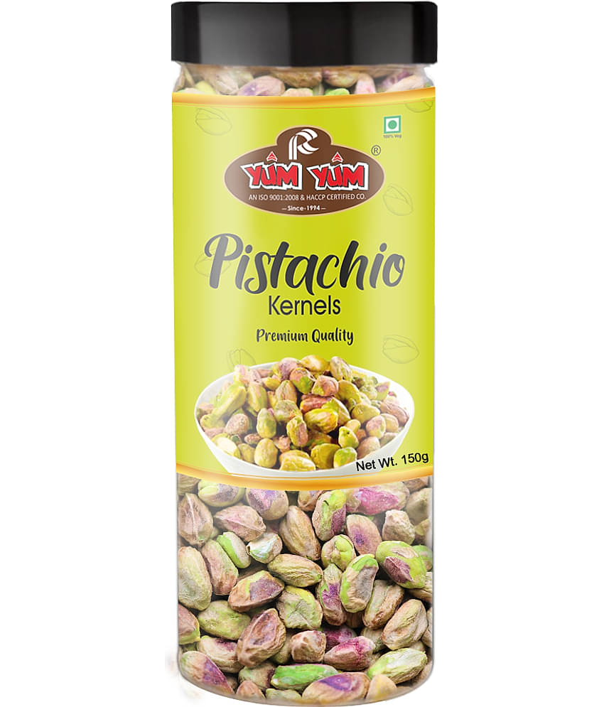 YUM YUM Premium Unsalted Pista Kernels without Shell 150g Jar- Pistachios (150 g)
