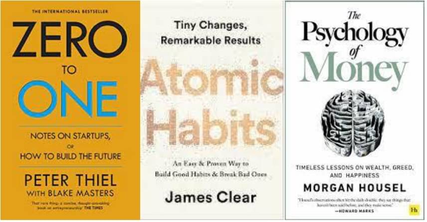     			Zero To One + Atomic Habits +The Psychology of Money