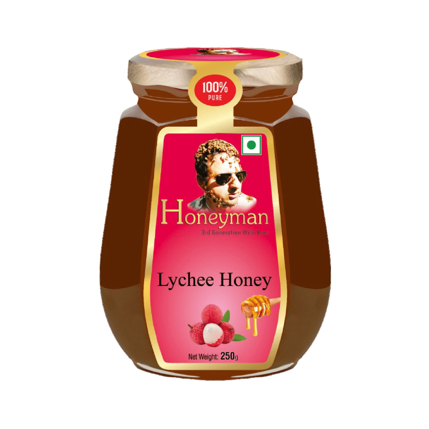 honeyman Lychee Honey 257 g     			honeyman Lychee Honey 257 g
