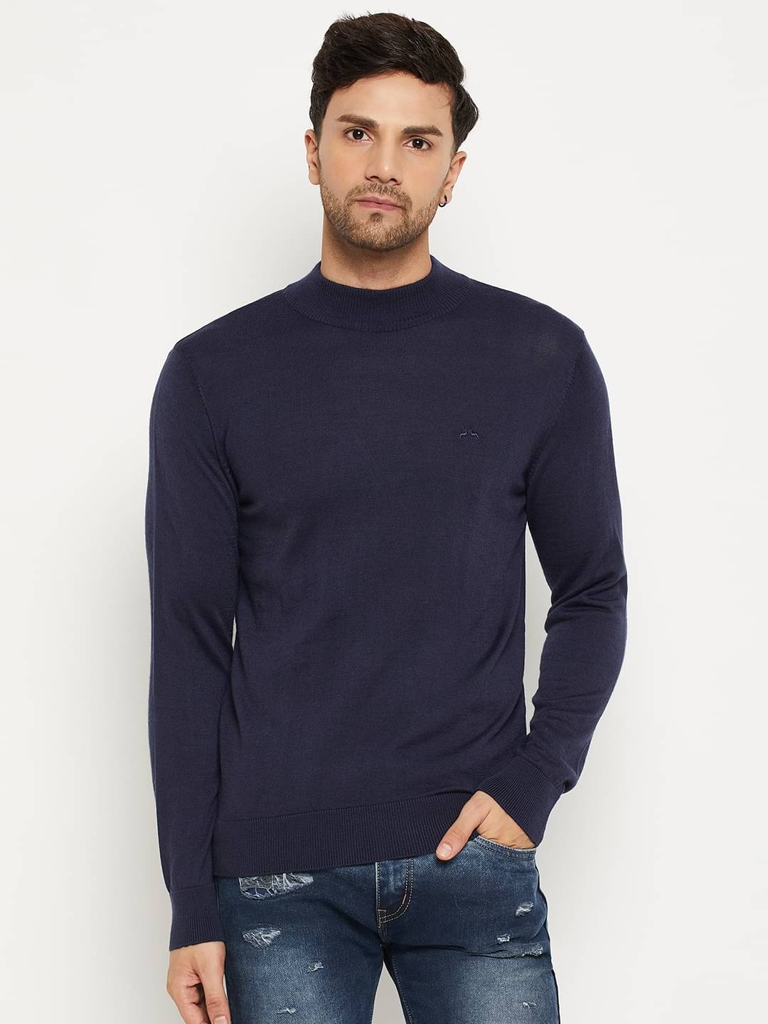 98 Degree North Woollen Blend Round Neck Men's Full Sleeves Pullover Sweater - Navy ( Pack of 1 ) 98 Degree North Woollen Blend Round Neck Men's Full Sleeves Pullover Sweater - Navy ( Pack of 1 )