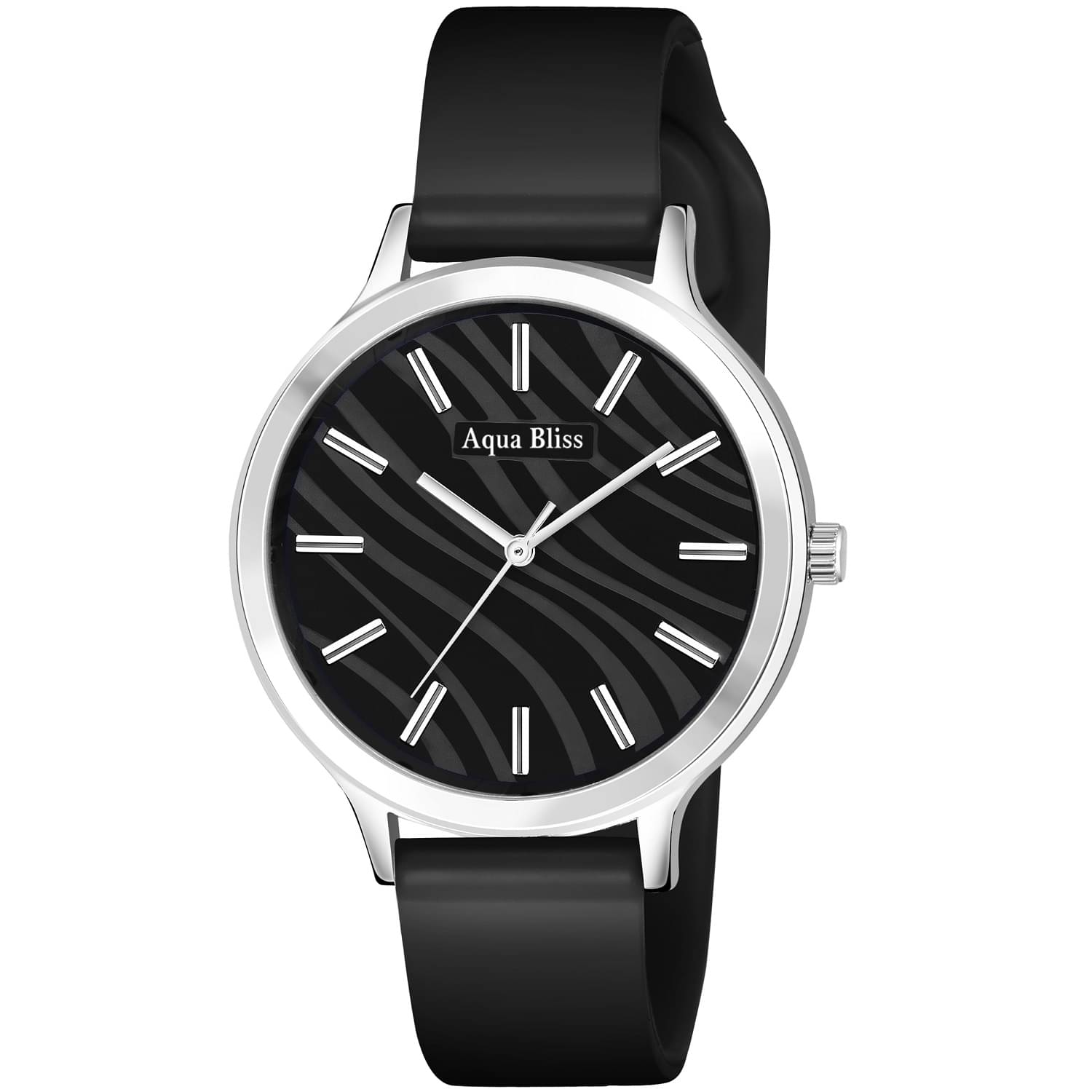     			AQUA BLISS - Black Silicon Analog Womens Watch