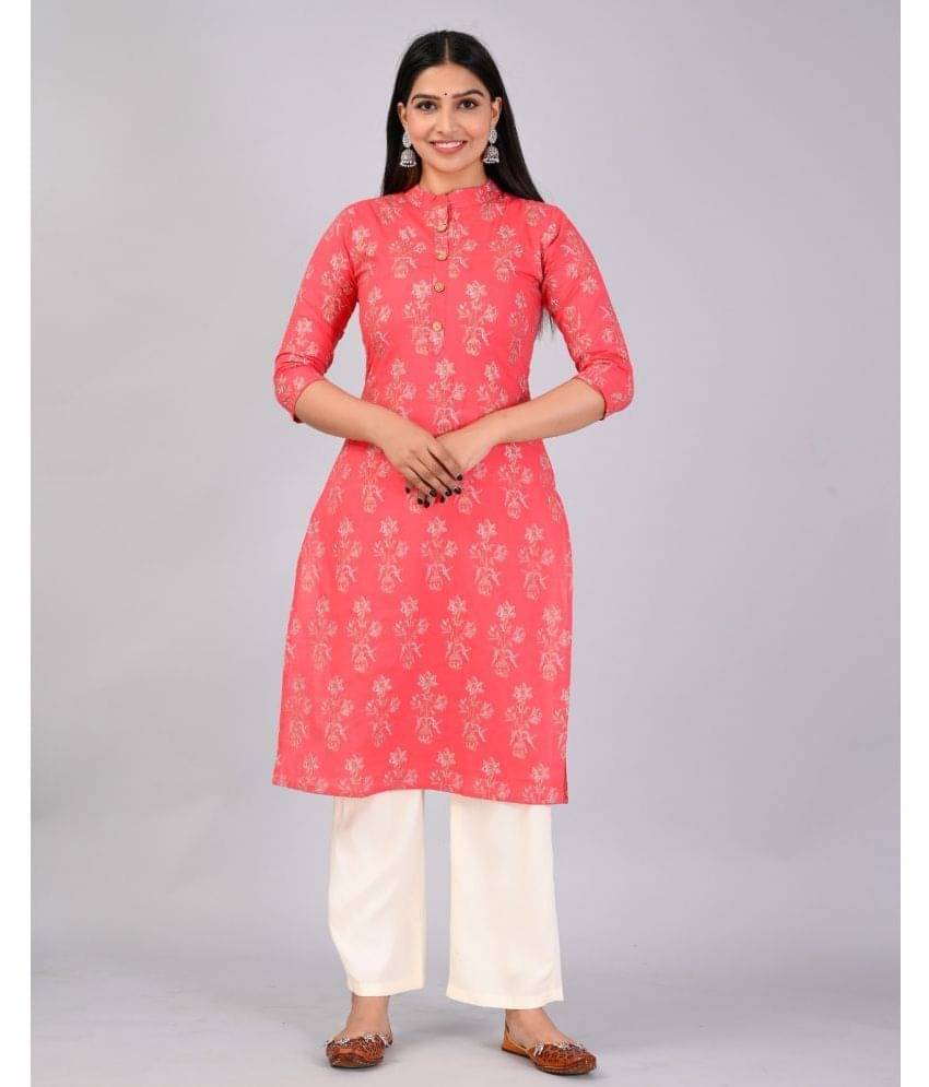 MAUKA Rayon Printed Kurti With Palazzo Women's Stitched Salwar Suit - Pink ( Pack of 1 ) MAUKA Rayon Printed Kurti With Palazzo Women's Stitched Salwar Suit - Pink ( Pack of 1 )