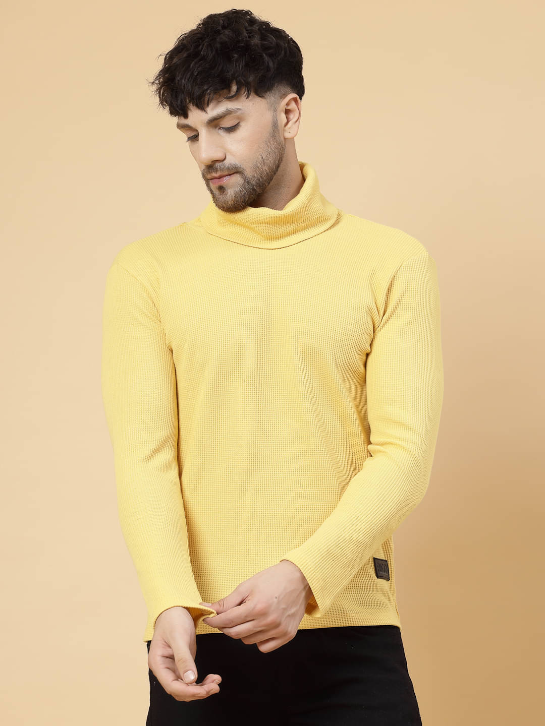     			Rigo Pack of 1 Cotton Regular Fit Men's T-Shirt ( Yellow )