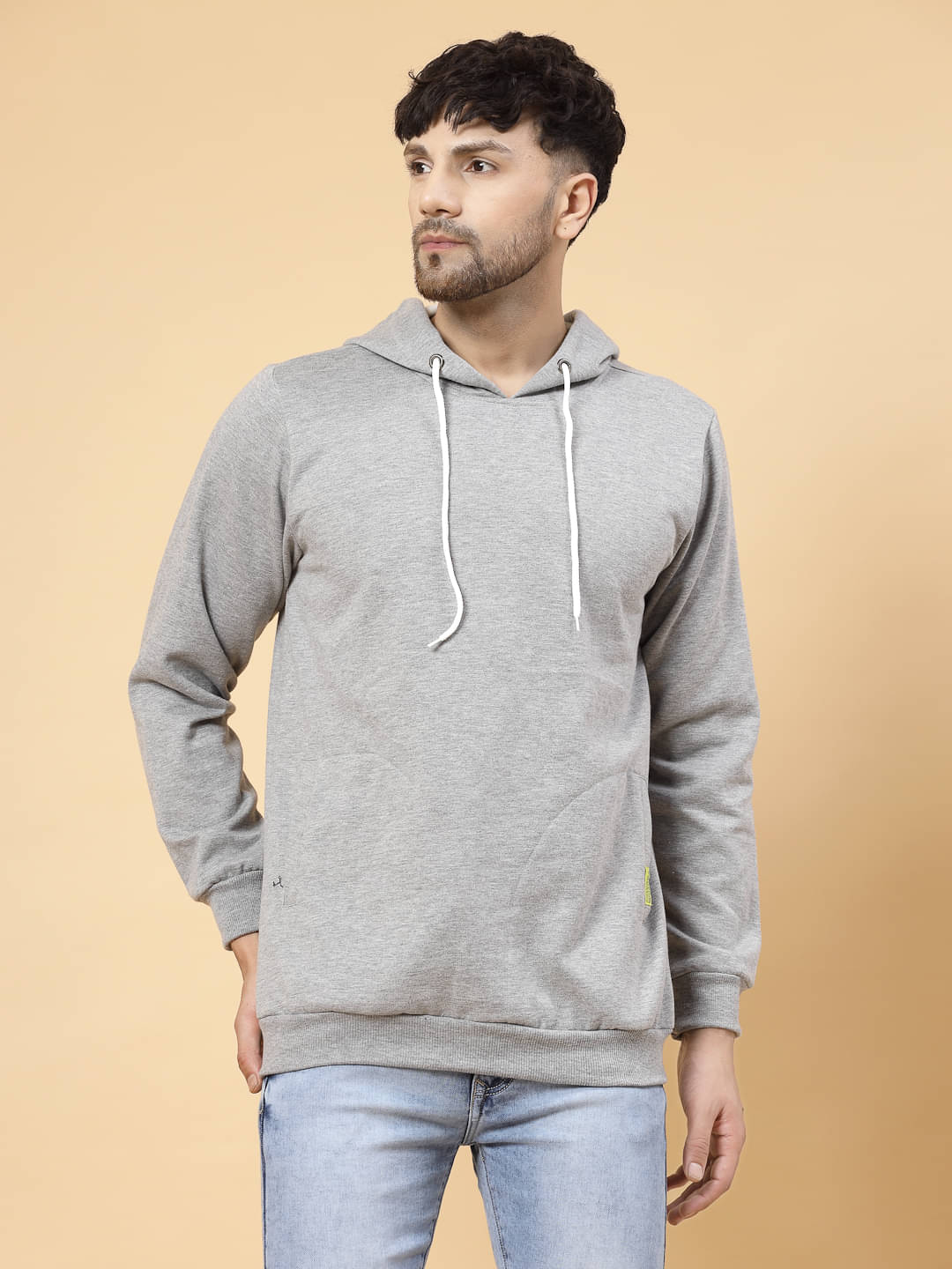 Rigo Fleece Hooded Men's Sweatshirt - Grey Melange ( Pack of 1 ) Rigo Fleece Hooded Men's Sweatshirt - Grey Melange ( Pack of 1 )