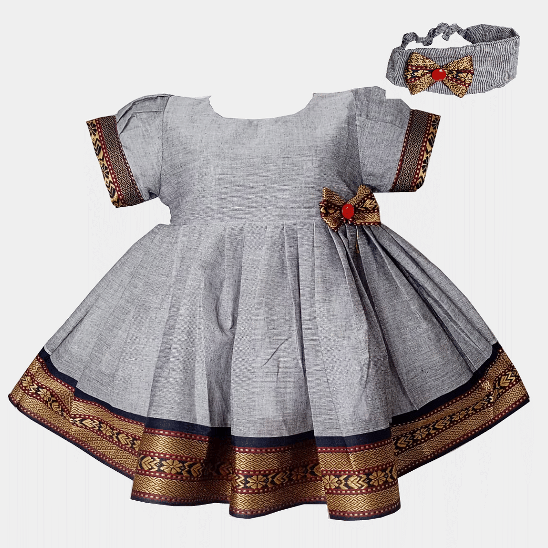     			harshvardhanmart.com Pack of 1 Baby Girls Cotton Frock ( Gray )
