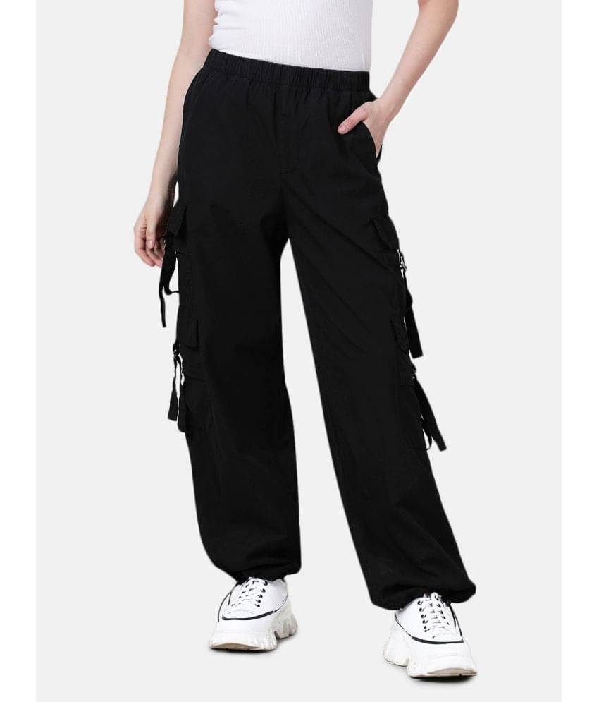     			Bene Kleed Women Loose Fit High-Rise Over Dyed Cargo Parachute Trouser