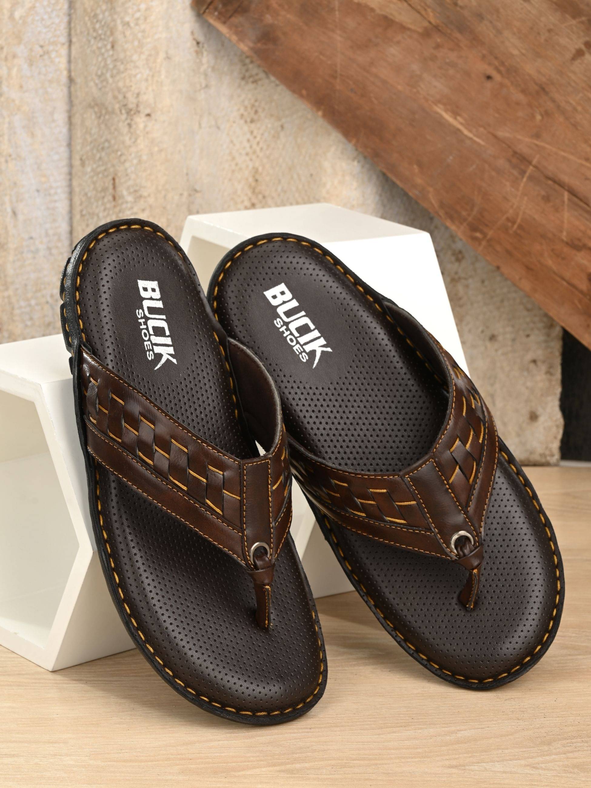     			Bucik Brown Daily Slippers
