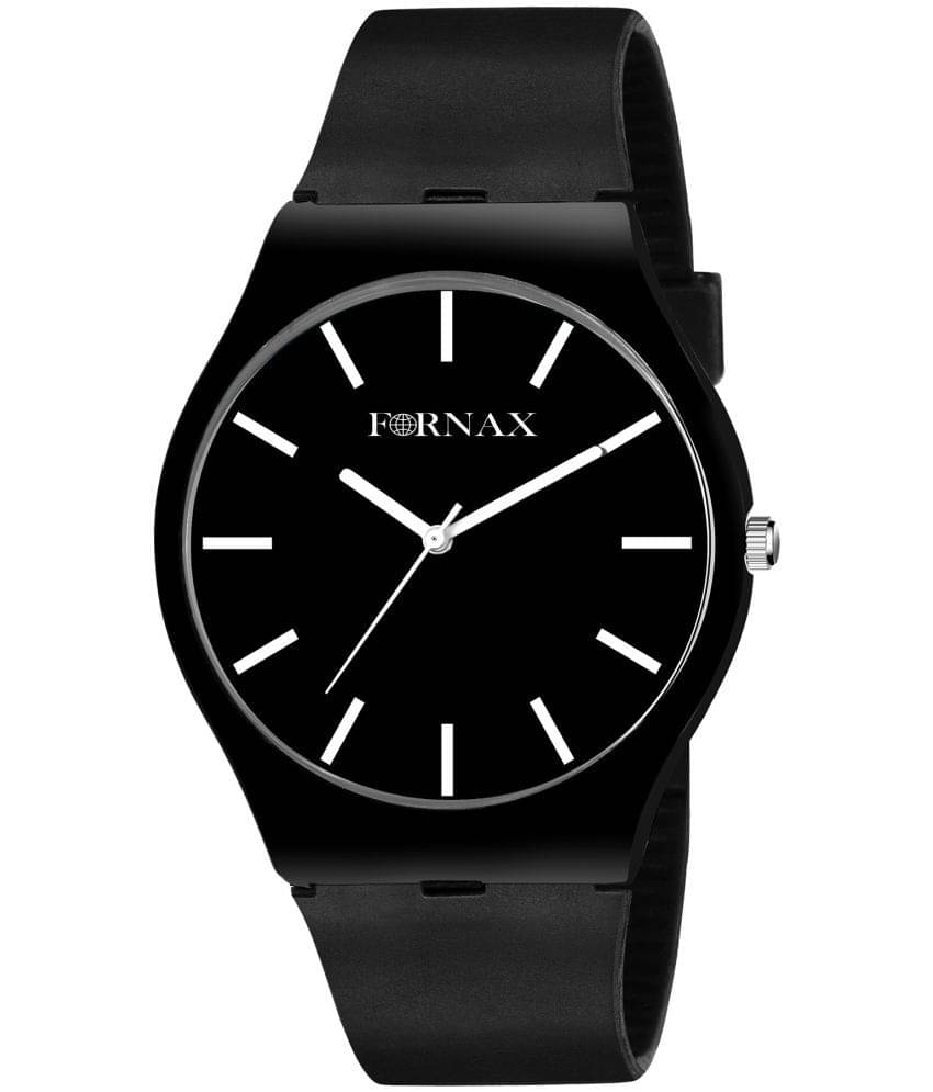     			FORNAX - Black Silicon Analog Men's Watch