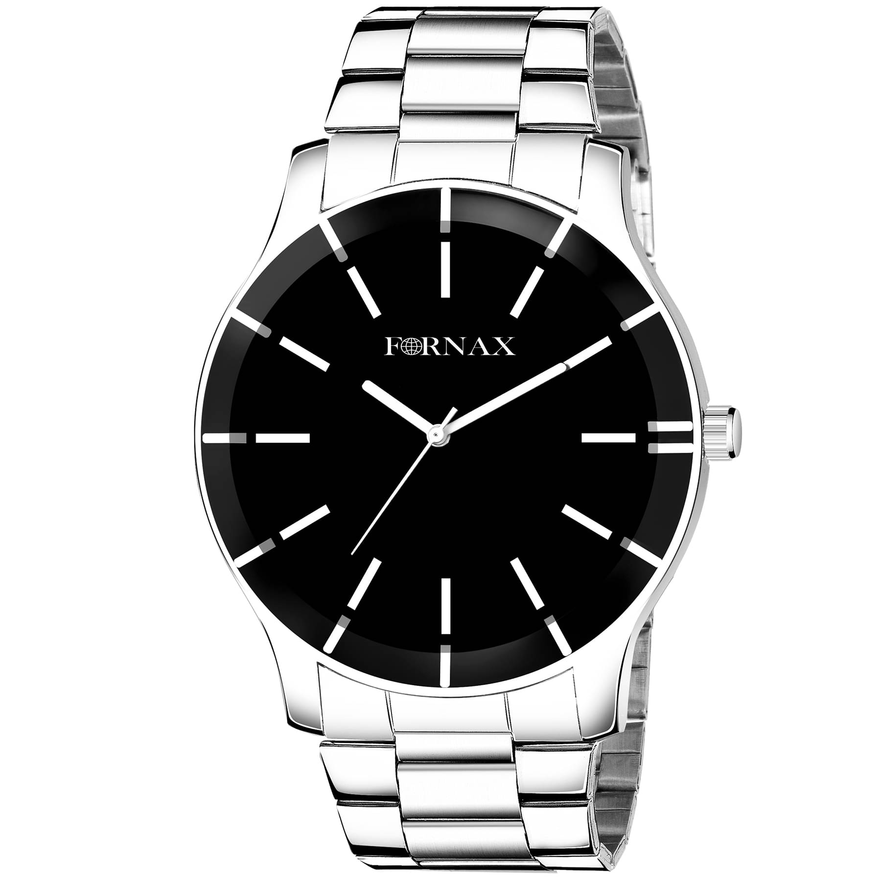     			FORNAX - Silver Stainless Steel Analog Men's Watch