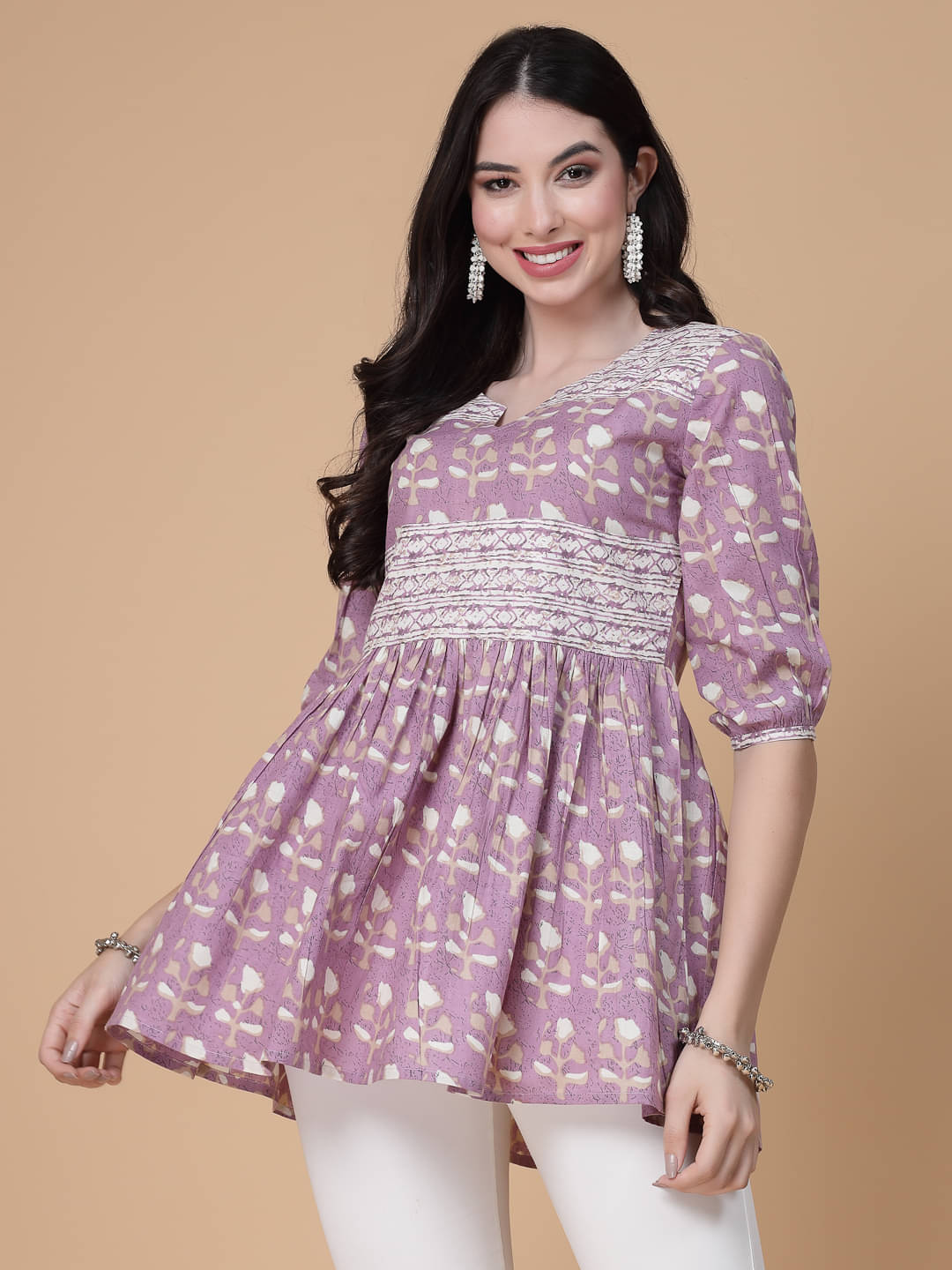     			GOD BLESS Women's Cotton Peplum Top ( Multi Color )
