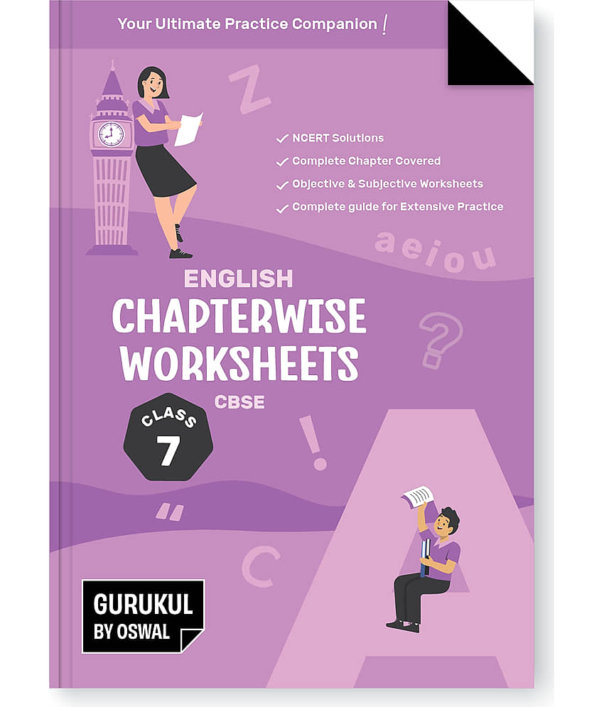 Gurukul English Chapterwise Worksheets for CBSE Class 7 Exam 2024- NCERT Solutions, Objective & Subjective Questions, Latest Syllabus Covered - Stationery | Buy online on ZillyBuy
