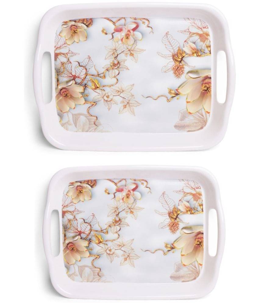     			HomePro - Fancy Design Tray Multicolor Serving Tray ( Set of 2 )