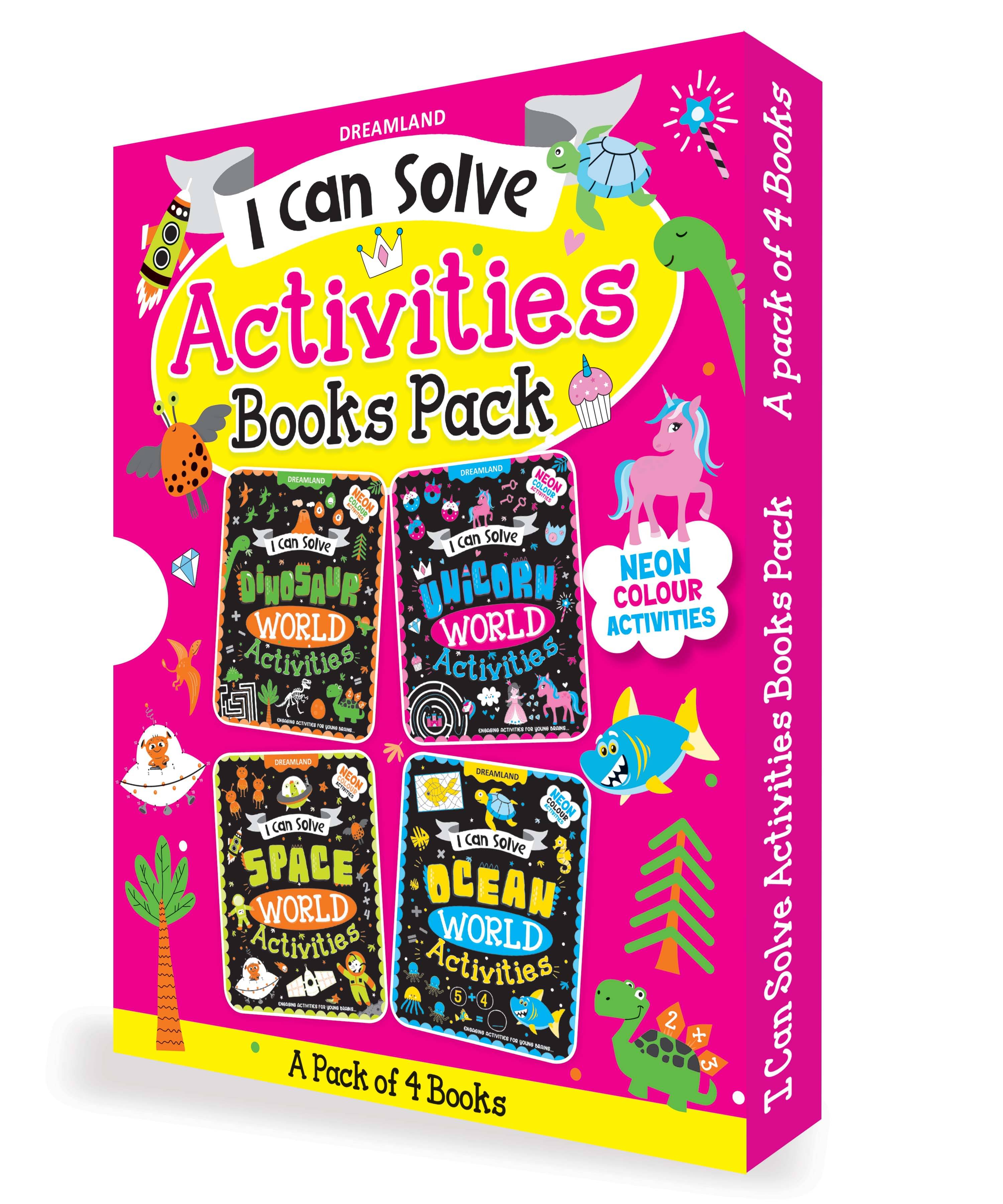     			I Can Solve Activities Pack- A Set of 4 Books - I Can Solve Activity Book for Kids Age 4- 8 Years | With Colouring Pages, Mazes, Dot-to-Dots