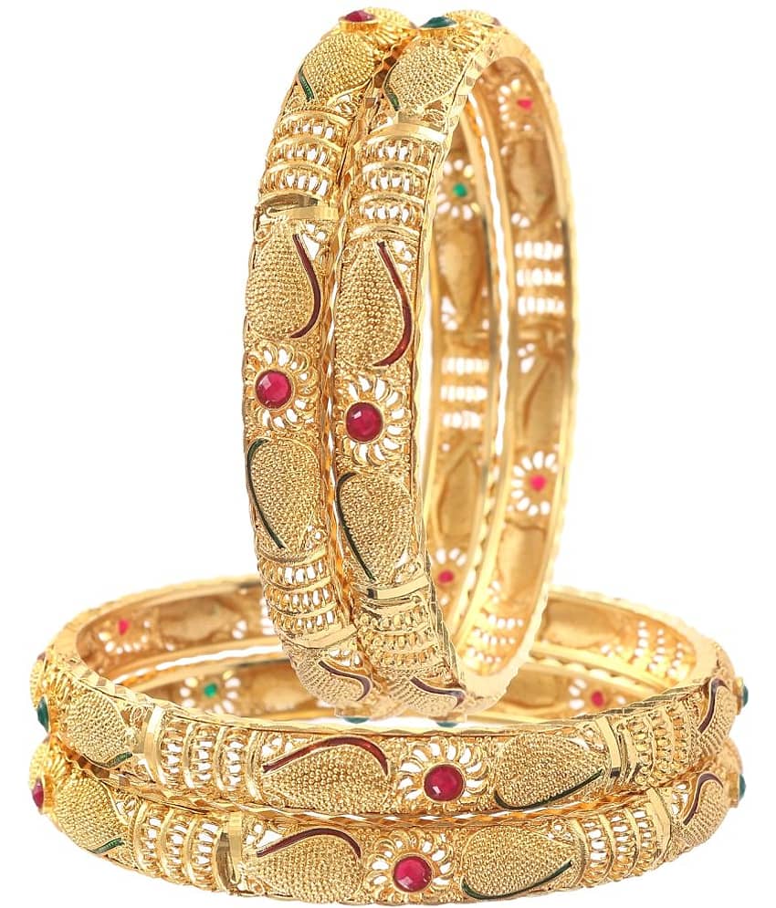Jewar Mandi - Gold Bangle Set ( Pack of 1 ) - Bangles & Bracelets | Buy online on ZillyBuy