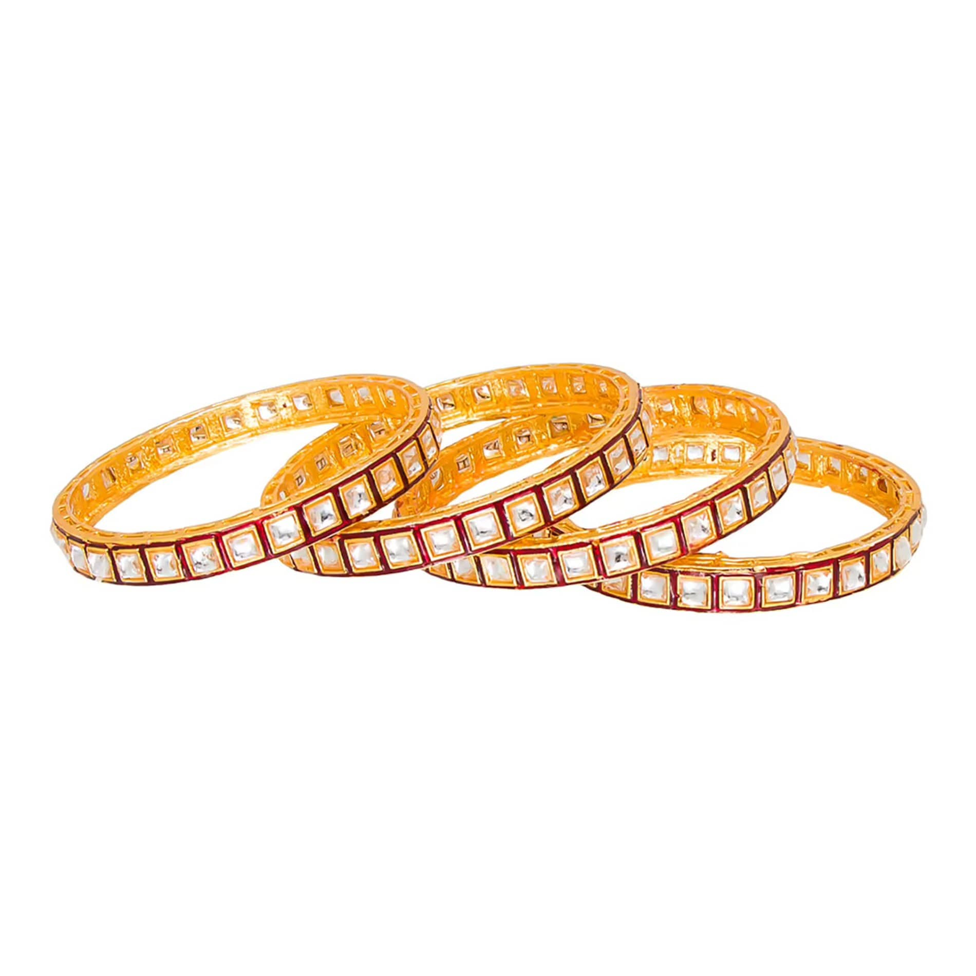 Jewar Mandi - Gold Bangle Set ( Pack of 1 ) - Bangles & Bracelets | Buy online on ZillyBuy