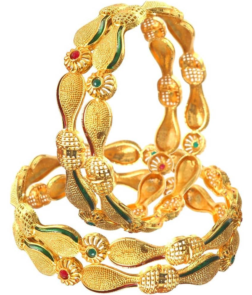 Jewar Mandi - Gold Bangle Set ( Pack of 1 ) - Bangles & Bracelets | Buy online on ZillyBuy