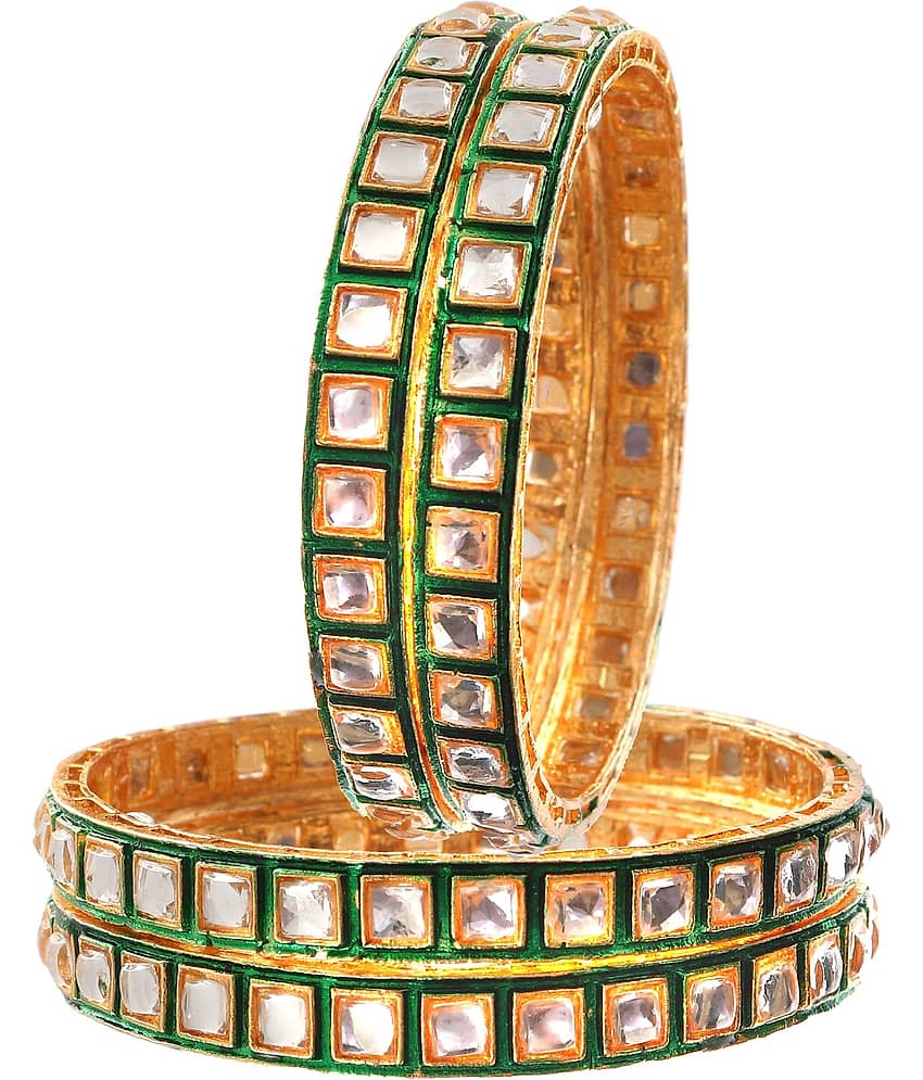Jewar Mandi - Gold Bangle Set ( Pack of 1 ) - Bangles & Bracelets | Buy online on ZillyBuy