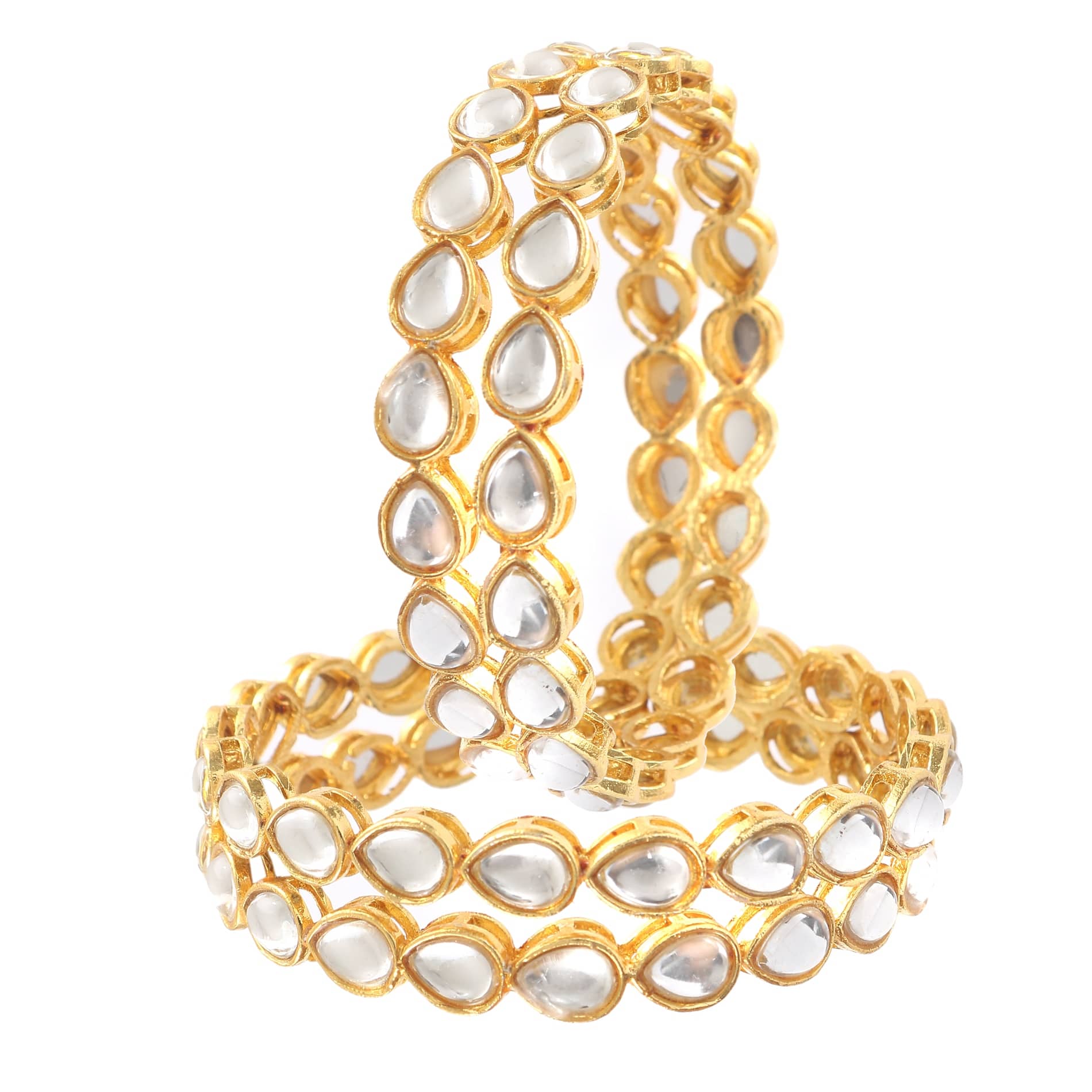 Jewar Mandi - Gold Bangle Set ( Pack of 1 ) - Bangles & Bracelets | Buy online on ZillyBuy