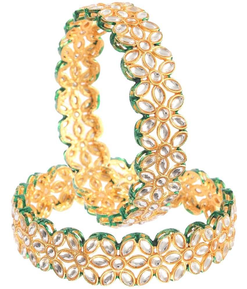 Jewar Mandi - Gold Kada Set ( Pack of 1 )     			Jewar Mandi - Gold Kada Set ( Pack of 1 )