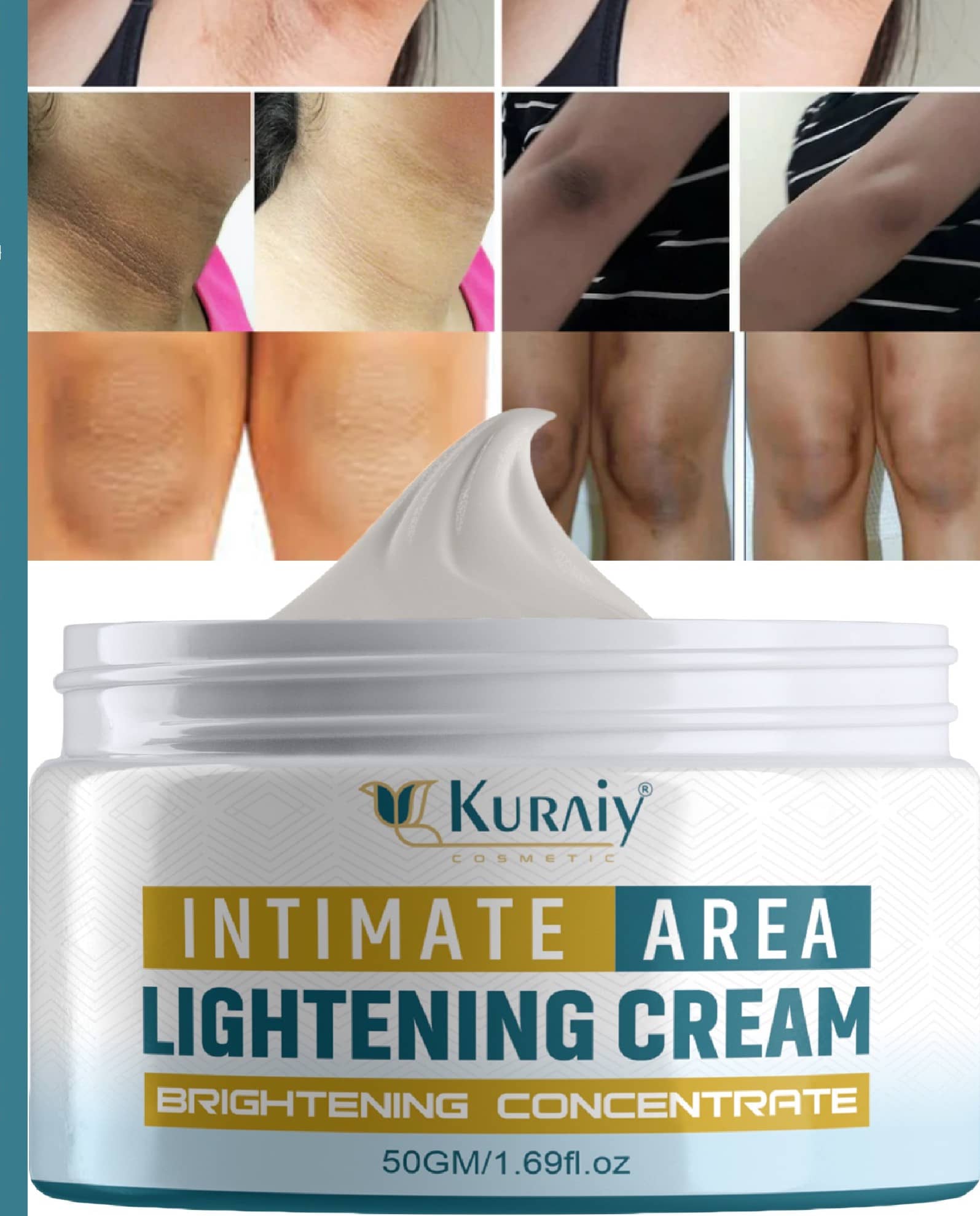KURAIY Skin Lightening Non-Sticky Cream Best for Melasma, Pigmentation.