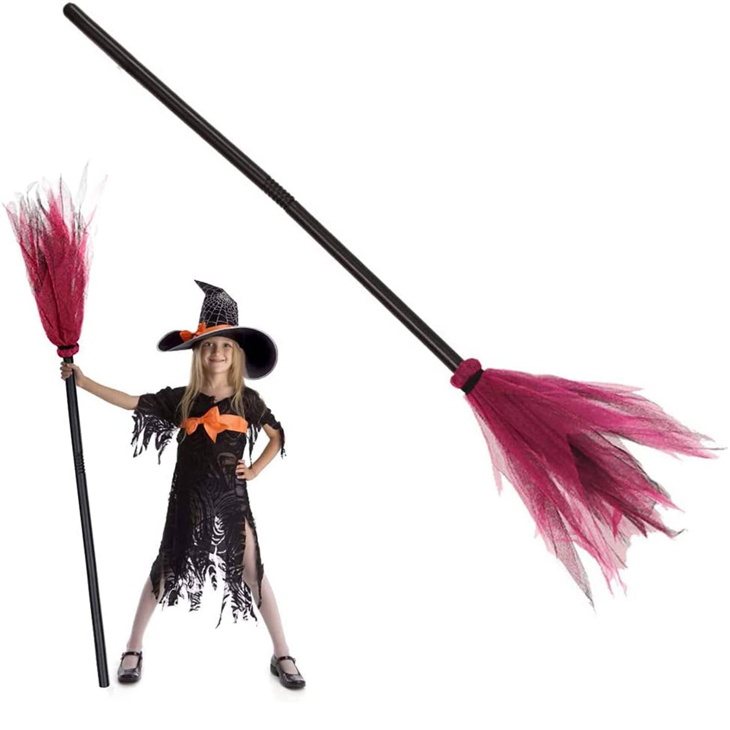 Kaku Fancy Dresses Halloween Witch Broomstick With Hat - 1pcs | Witch Hat Wizard Flying Broom Stick | Halloween Cosplay Costume for Haunted Horror Witch Costume Accessories Decoration Supplies Kaku Fancy Dresses Halloween Witch Broomstick With Hat - 1pcs | Witch Hat Wizard Flying Broom Stick | Halloween Cosplay Costume for Haunted Horror Witch Costume Accessories Decoration Supplies